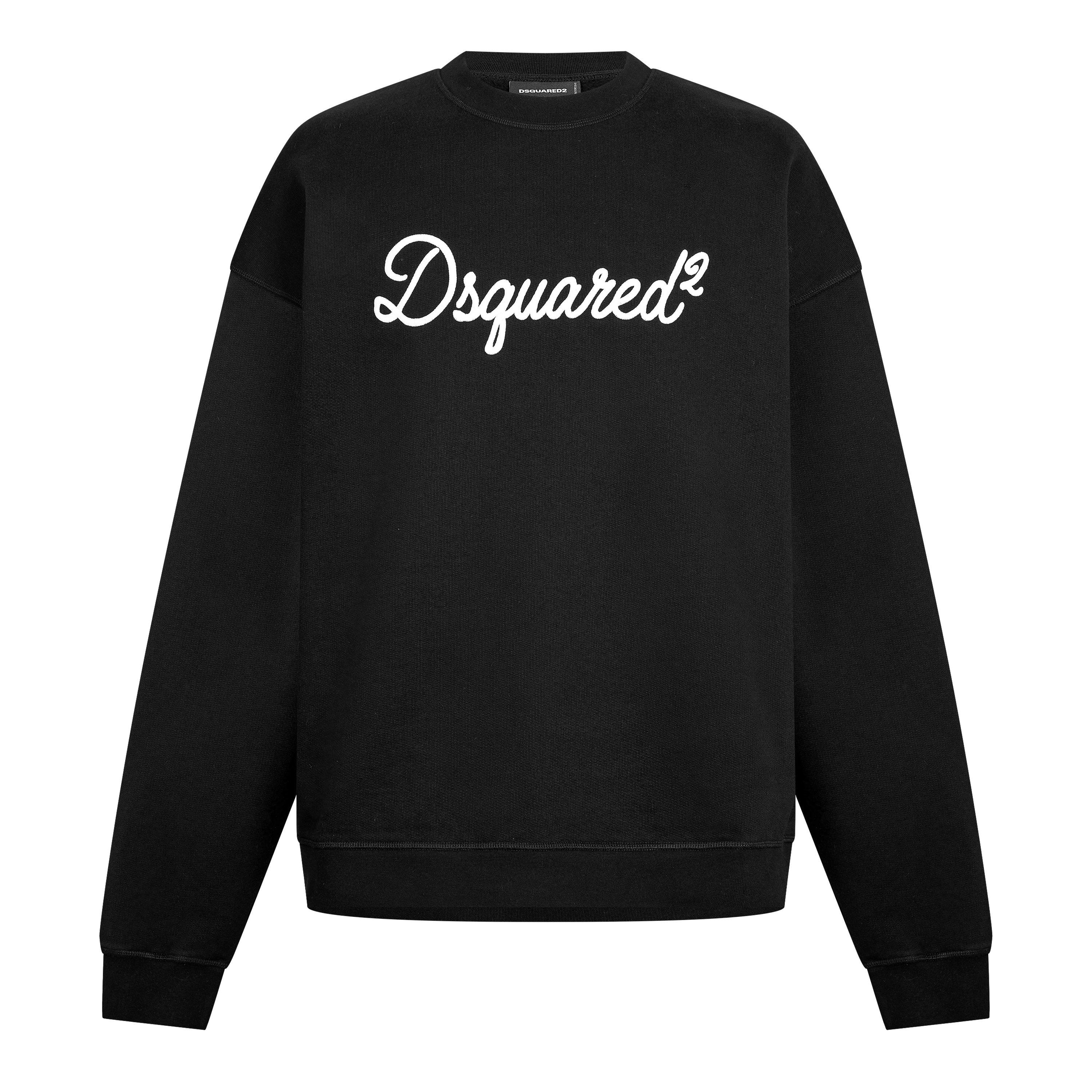 DSquared2 Men's DSQ Big Signature Crew Sweatshirt - Black - XL