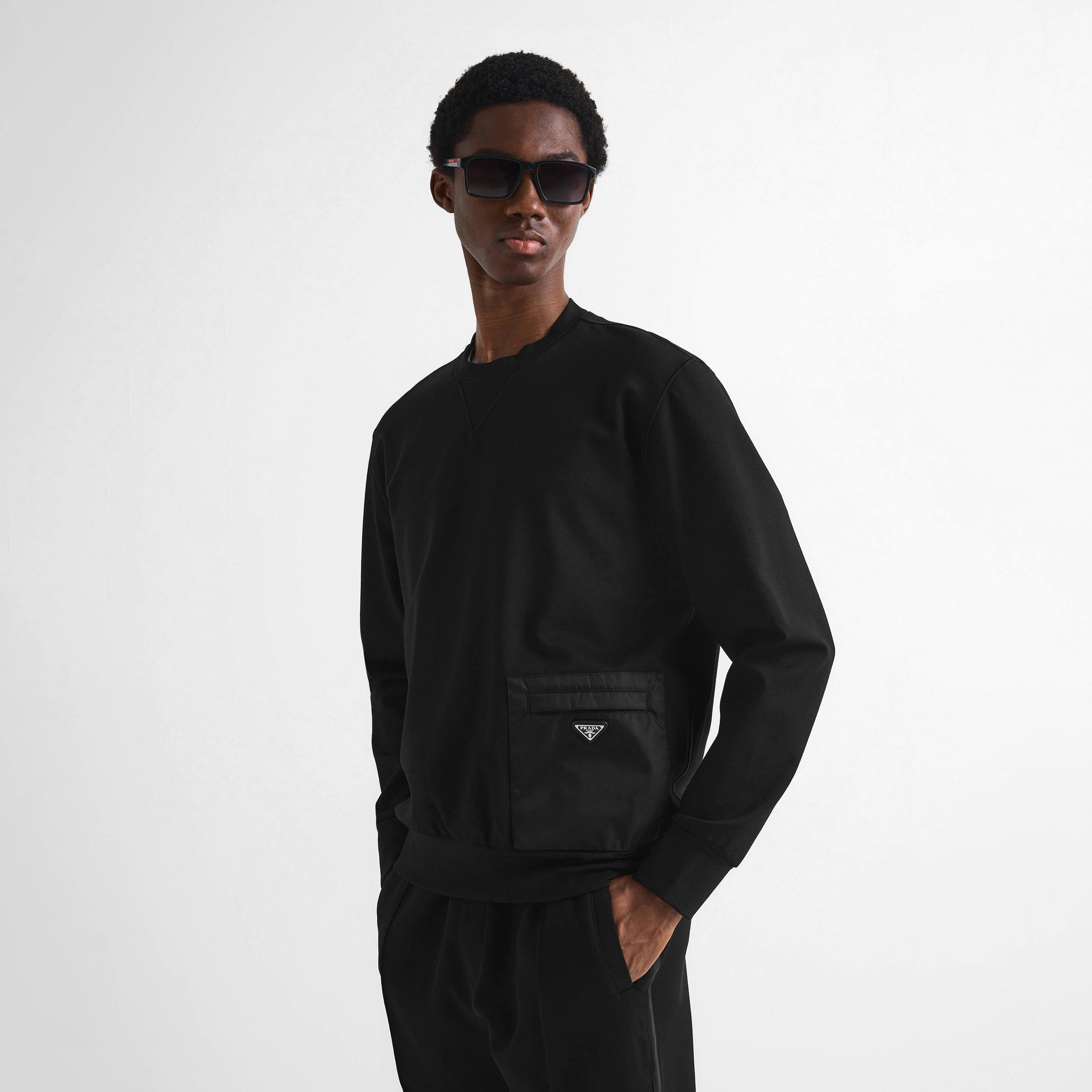 Black - Prada - Men's Crew Sweatshirt - 3