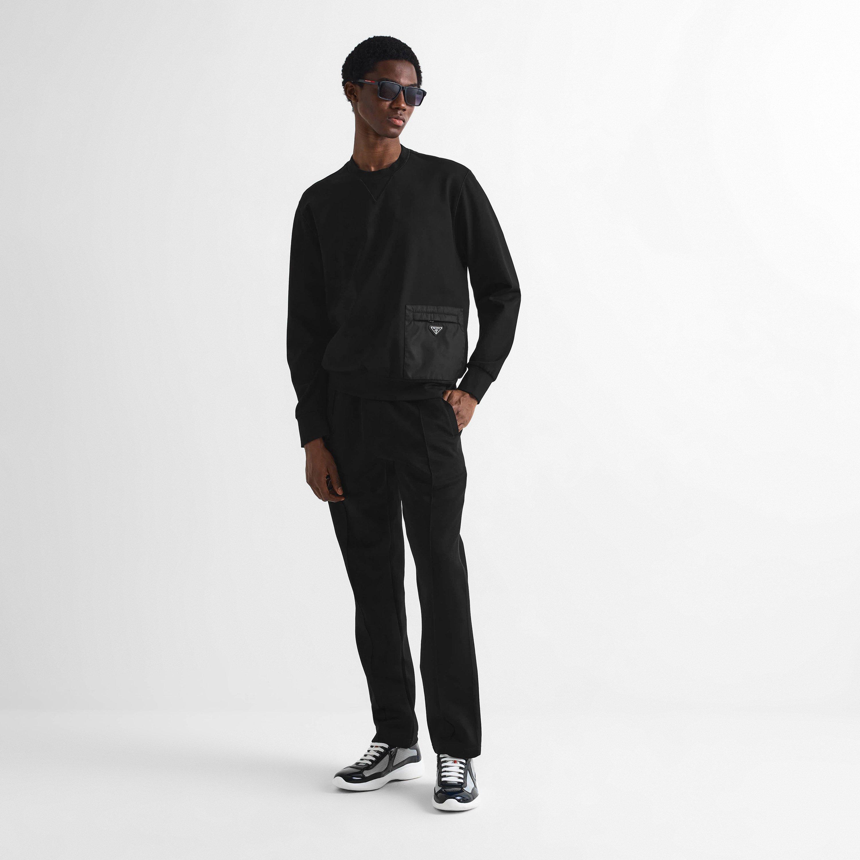 Black - Prada - Men's Crew Sweatshirt - 6