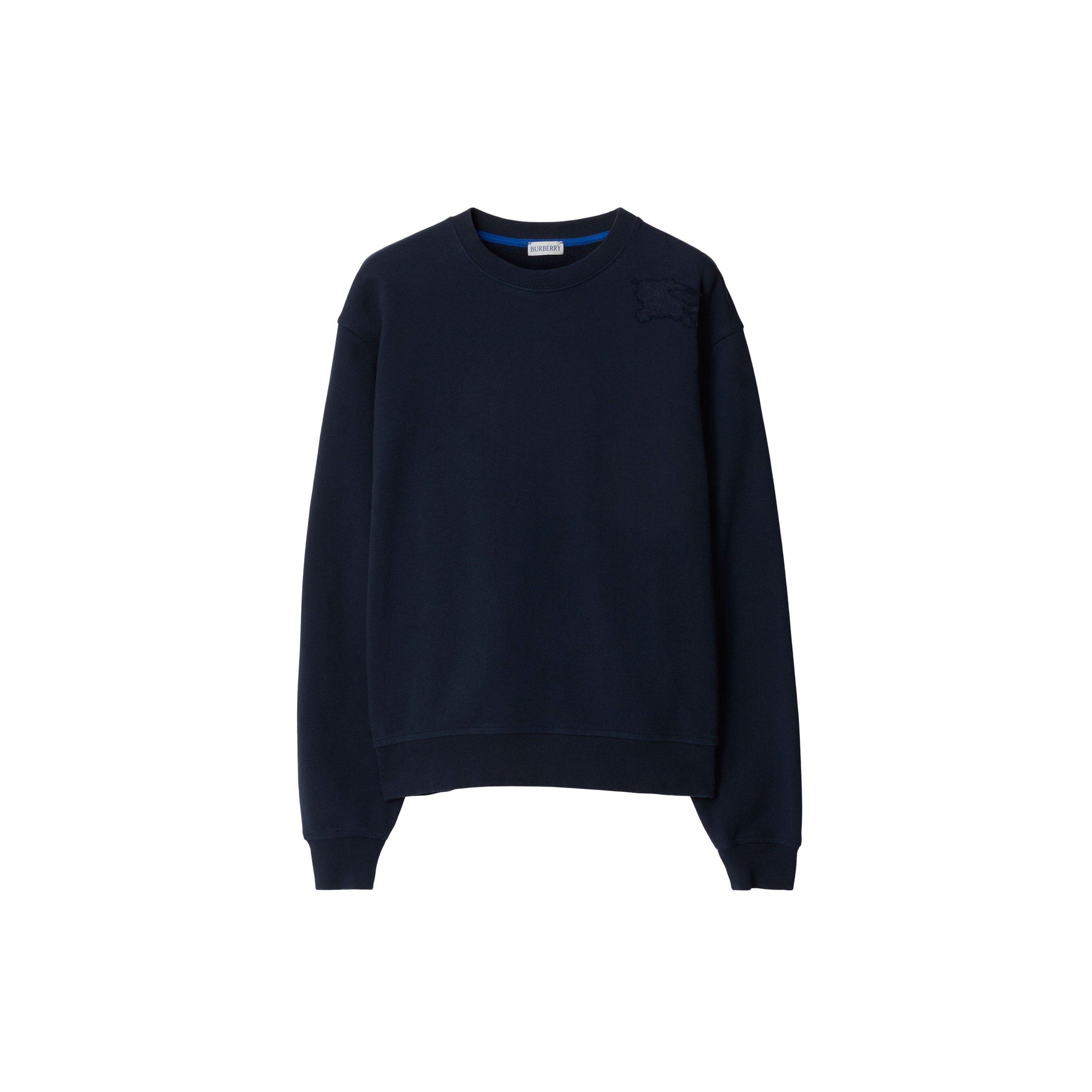 Navy - Burberry - Crew Sweatshirt - 4