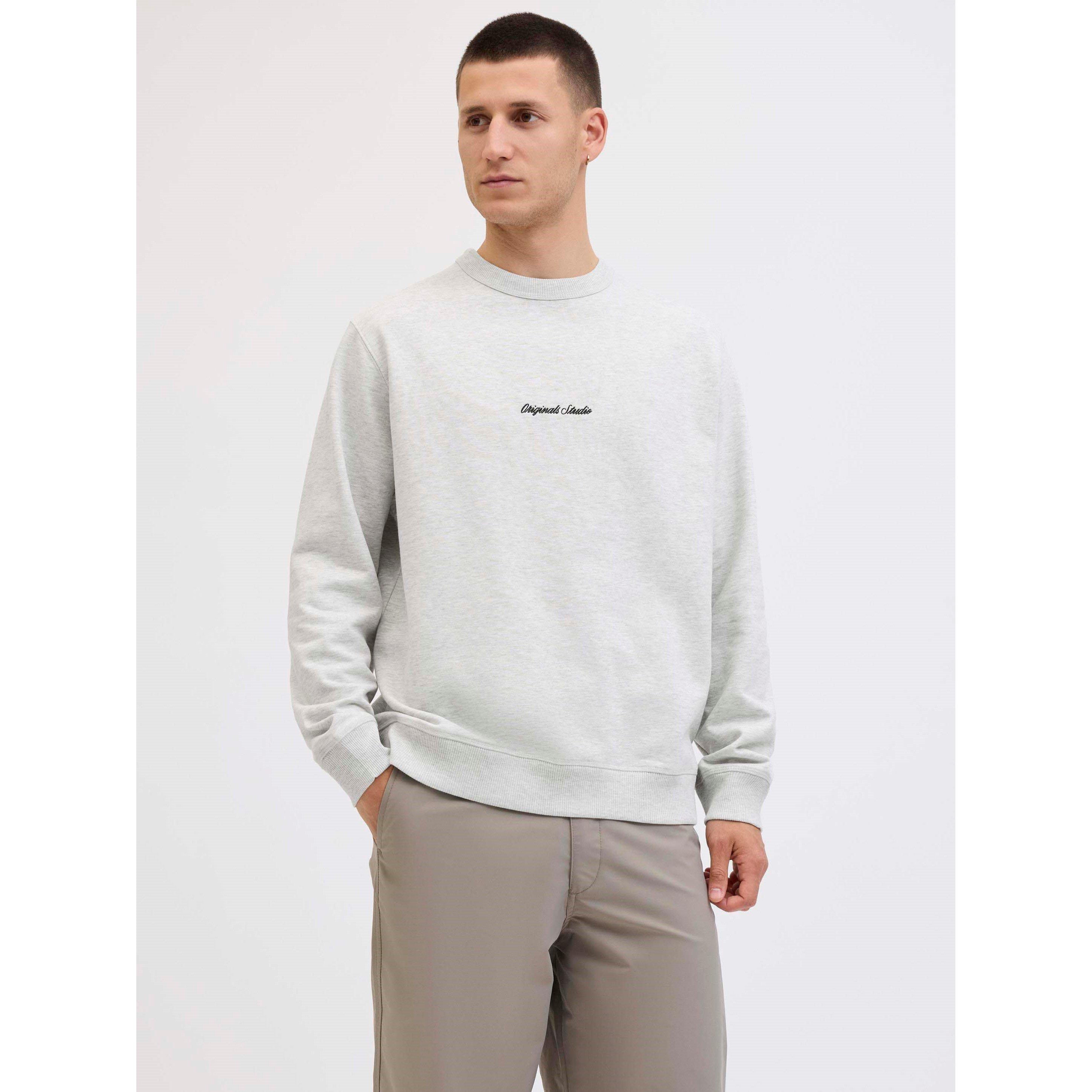 White Melange - Jack and Jones - Norrebro Crew Sweat Mens - 2
