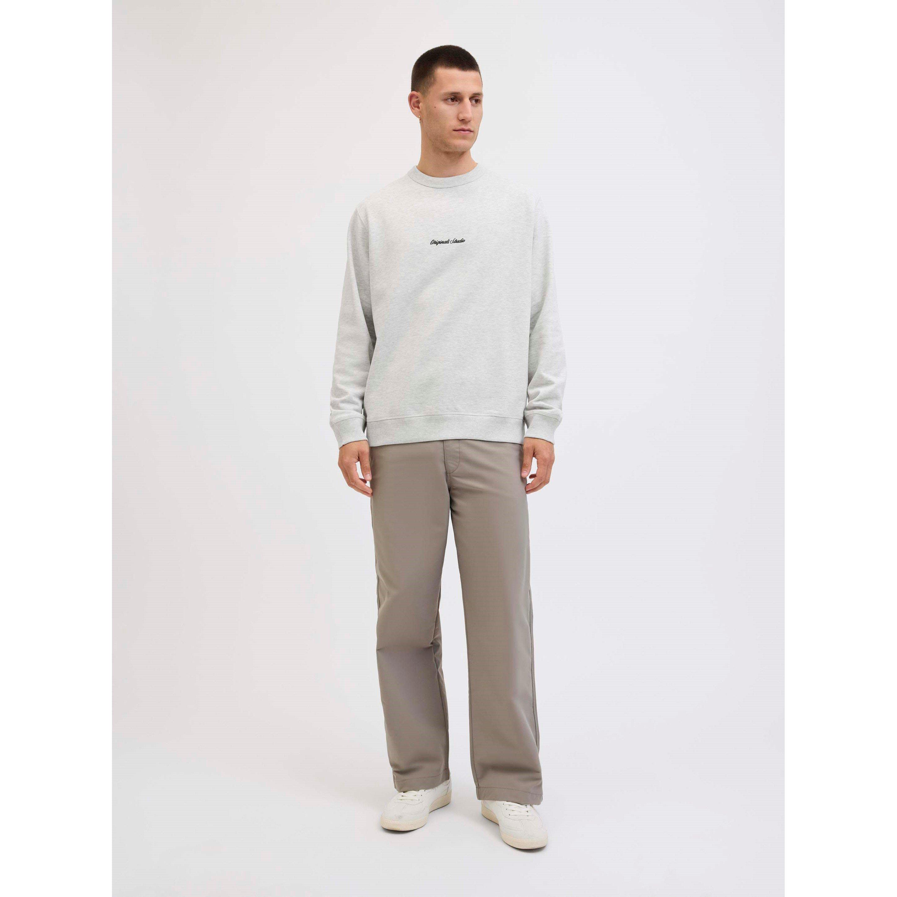 White Melange - Jack and Jones - Norrebro Crew Sweat Mens - 7