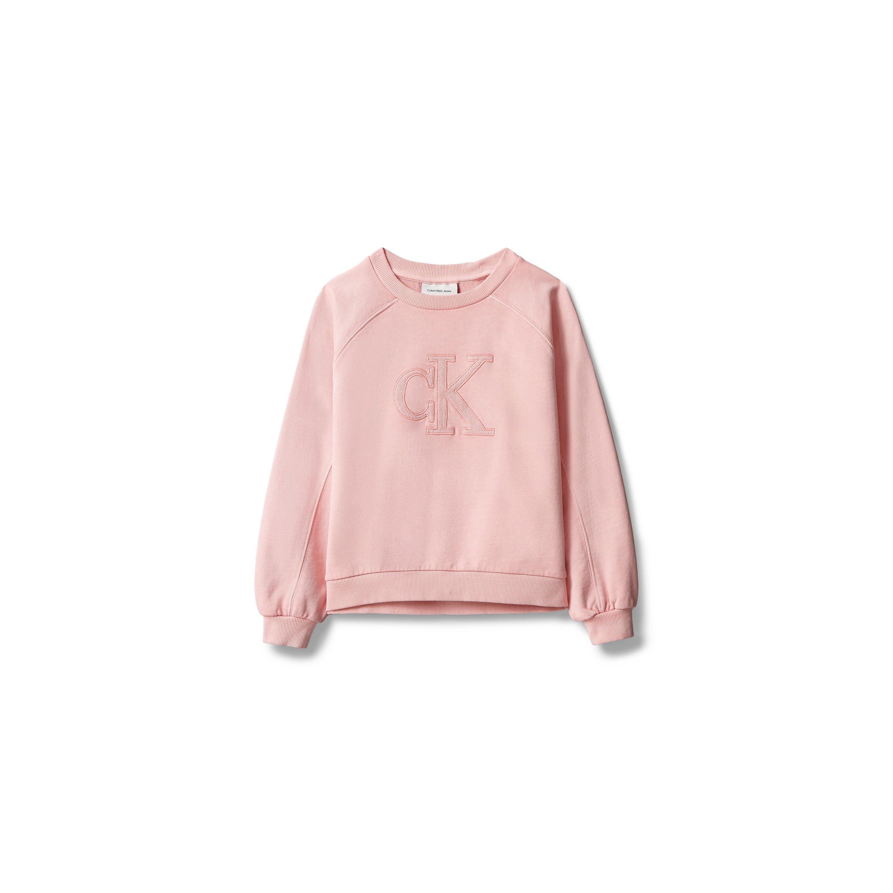Calvin Klein Jeans Girls Kids' Crew Sweatshirt - Quartz Pink Tfl - 16Y
