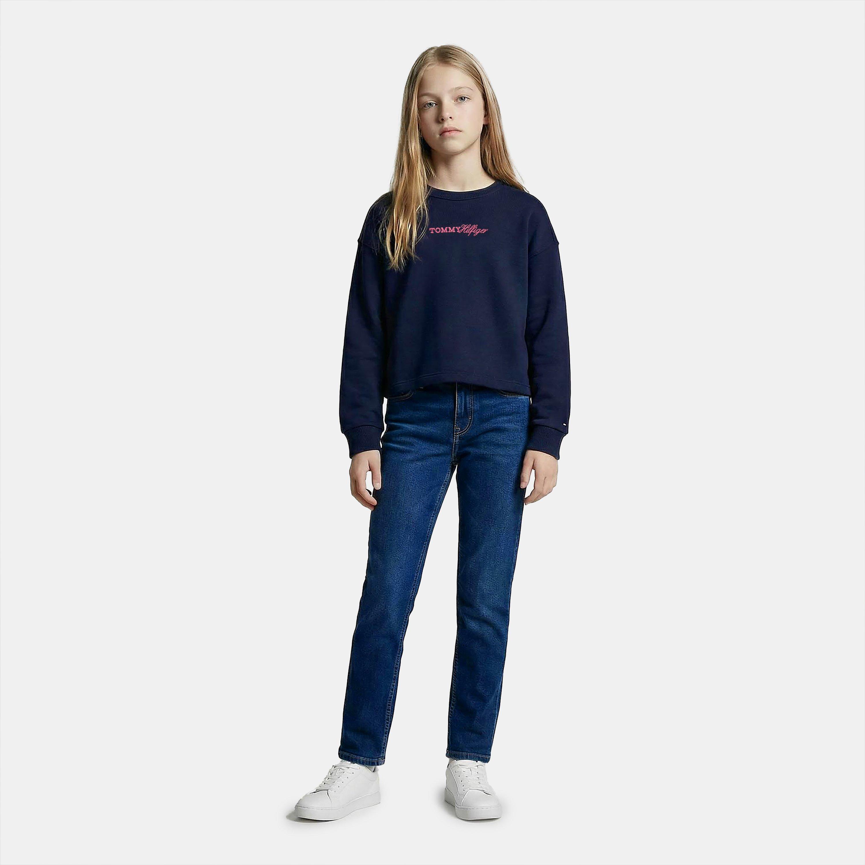 Night Navy C1G - Tommy Hilfiger - Kids' Crew Sweatshirt - 5