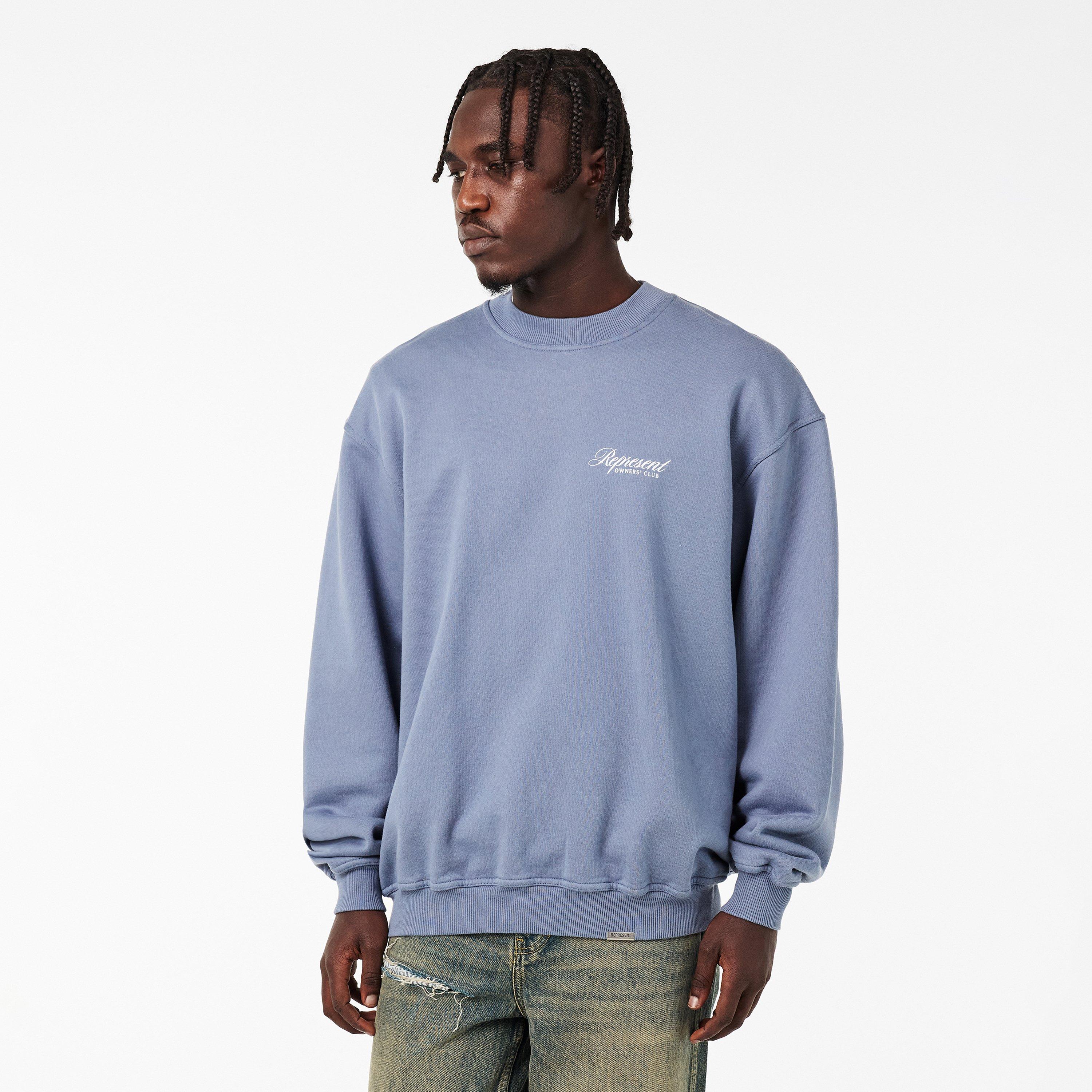 Dusty Blue - Represent - Men's Crew Sweater - 3