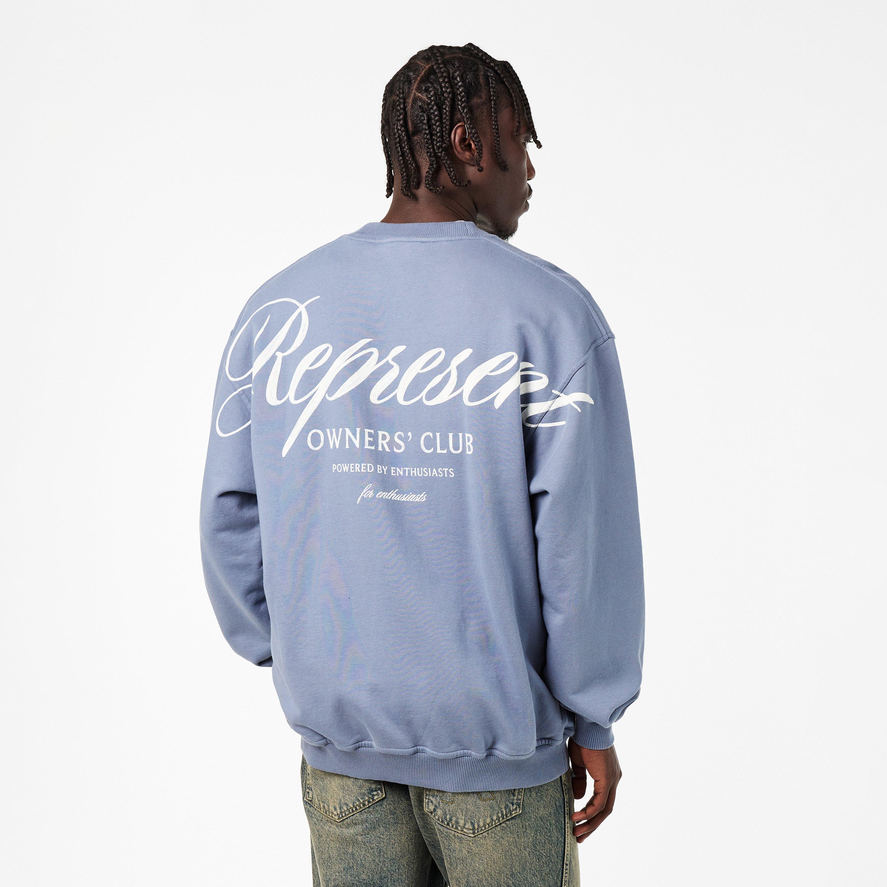 Dusty Blue - Represent - Men's Crew Sweater - 4