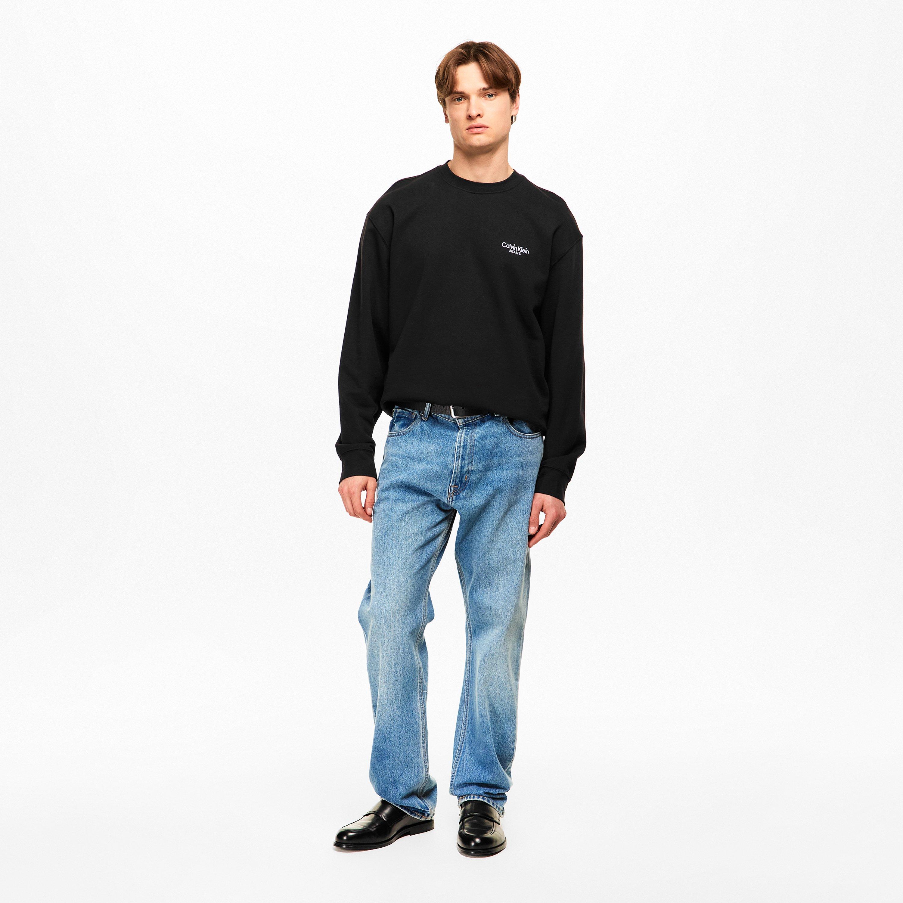 Black - Calvin Klein Jeans - Men's Crew Sweatshirt - 6