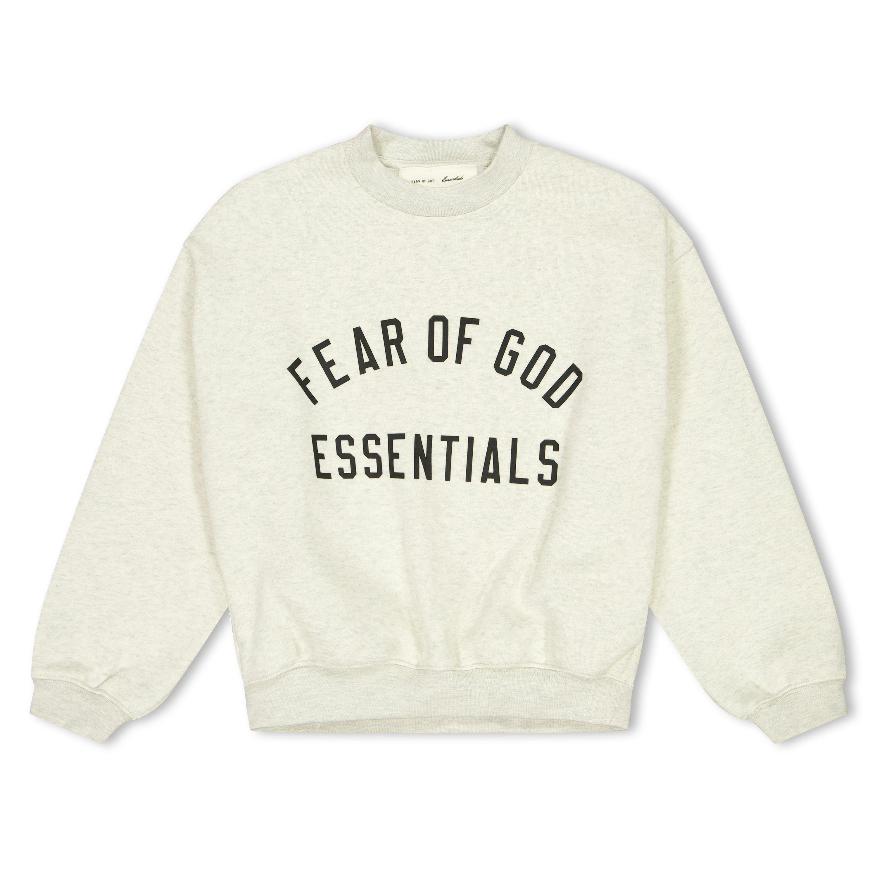 Fear Of God Essentials  Kids ' Crew Sweatshirt - Oatmeal Heather - 8Y
