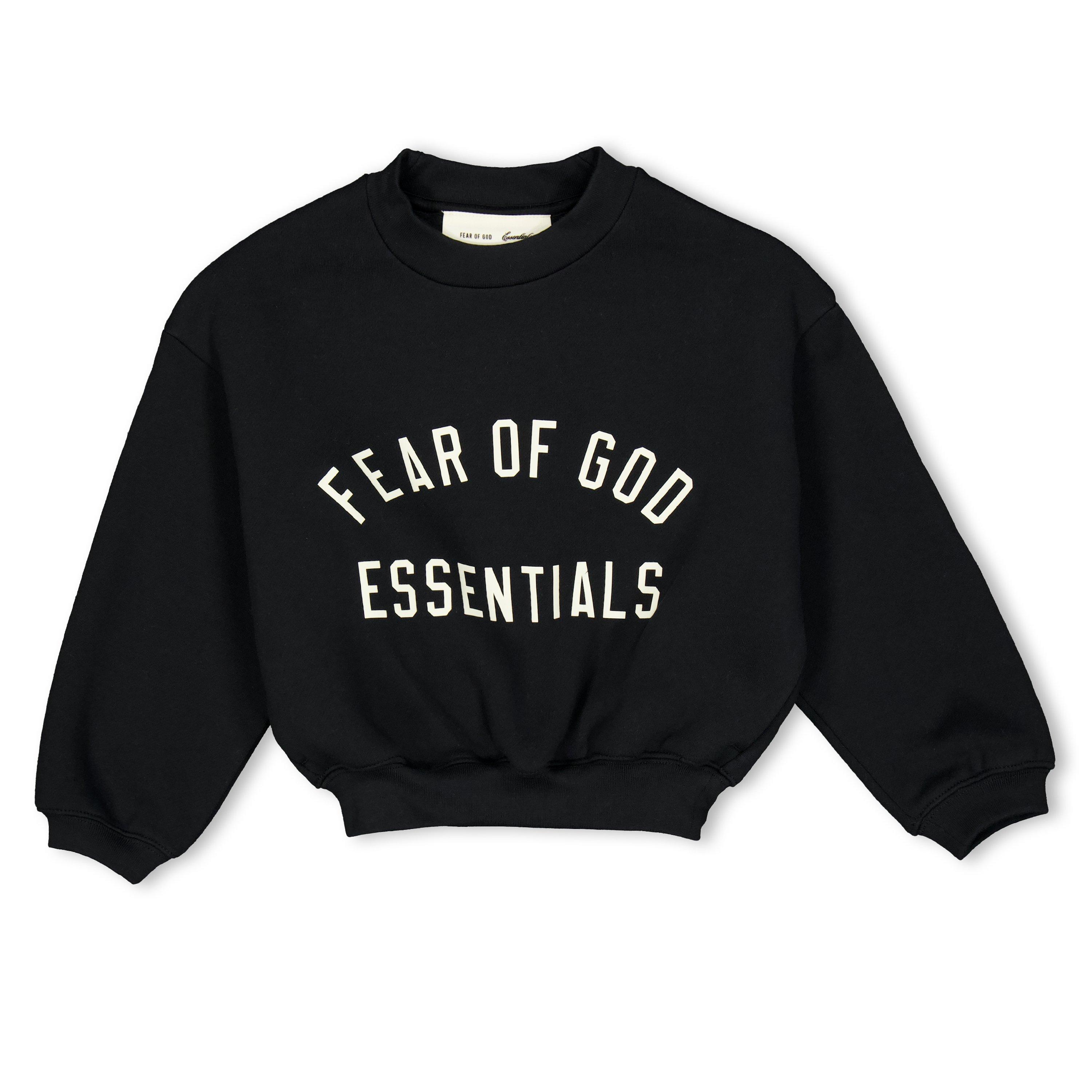 Vintage Black - Fear Of God Essentials - Unisex Kids' Crew Sweatshirt - 1