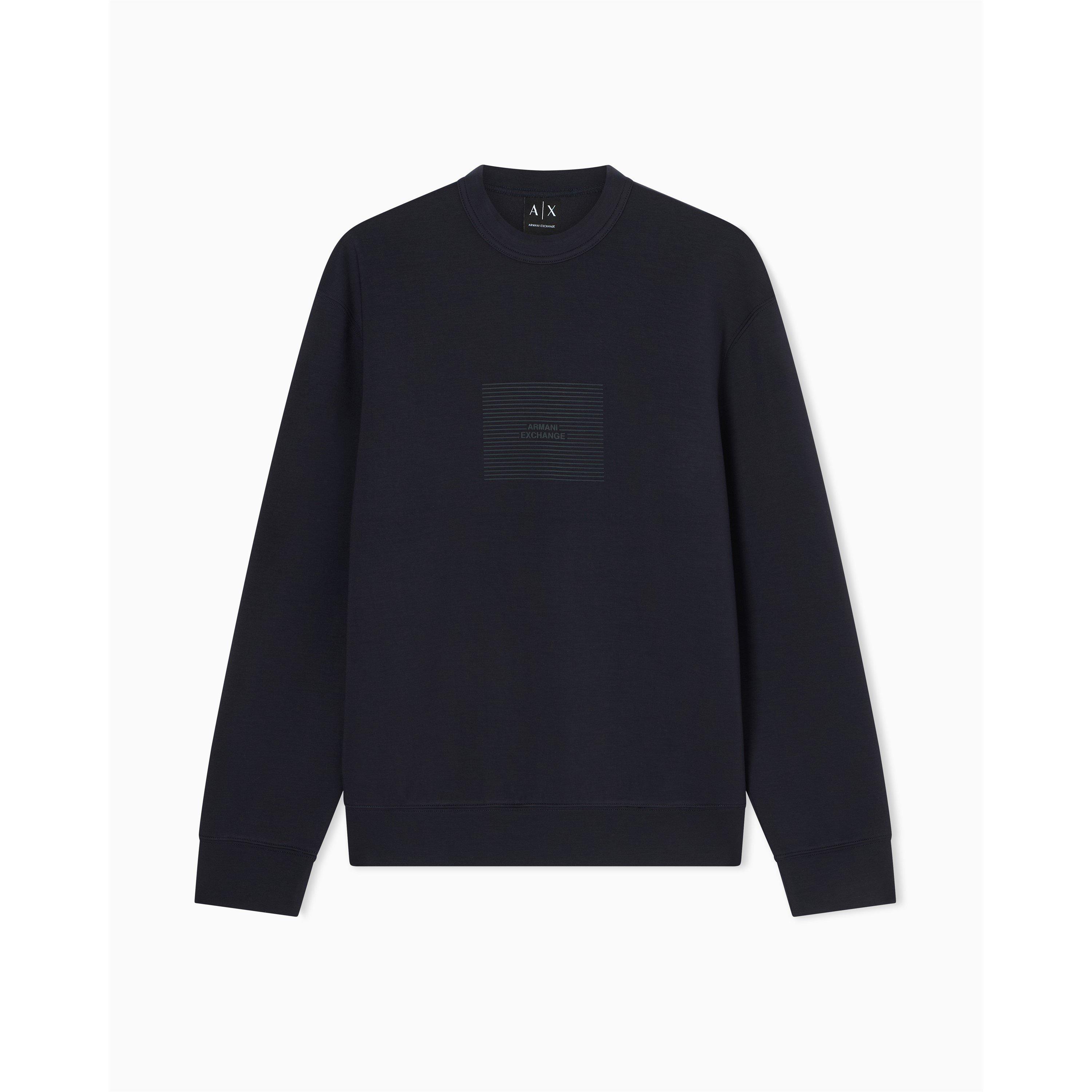 Deep Navy - Armani Exchange - Men's Crew Sweatshirt - 1