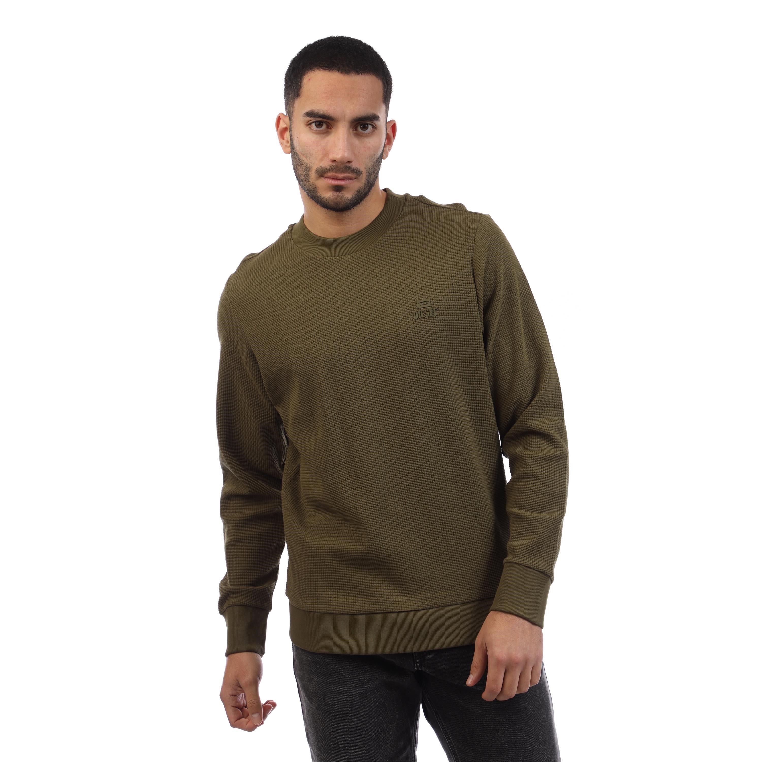 Brown - Diesel - Men's Pewter Crew Sweatshirt - 3