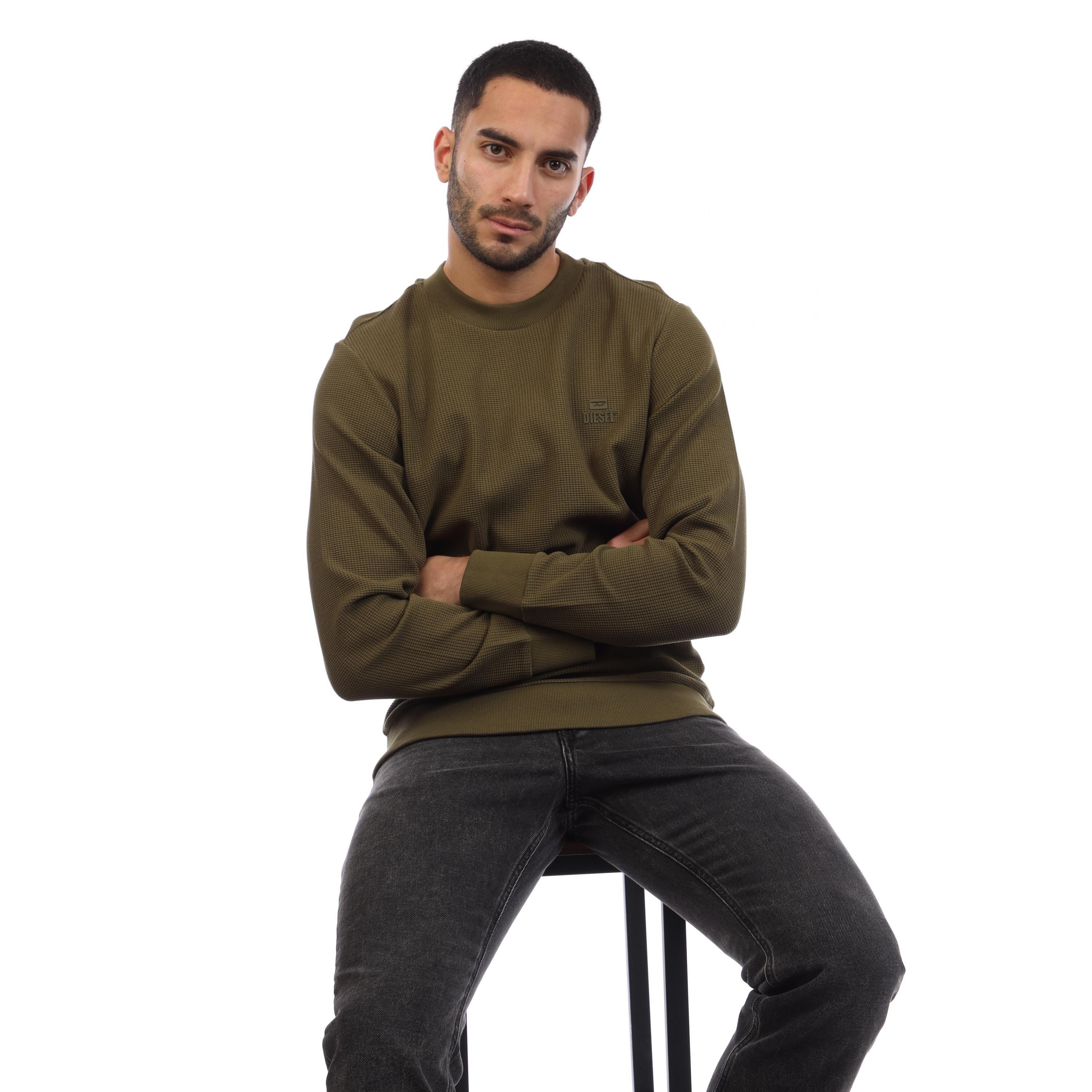 Brown - Diesel - Men's Pewter Crew Sweatshirt - 6