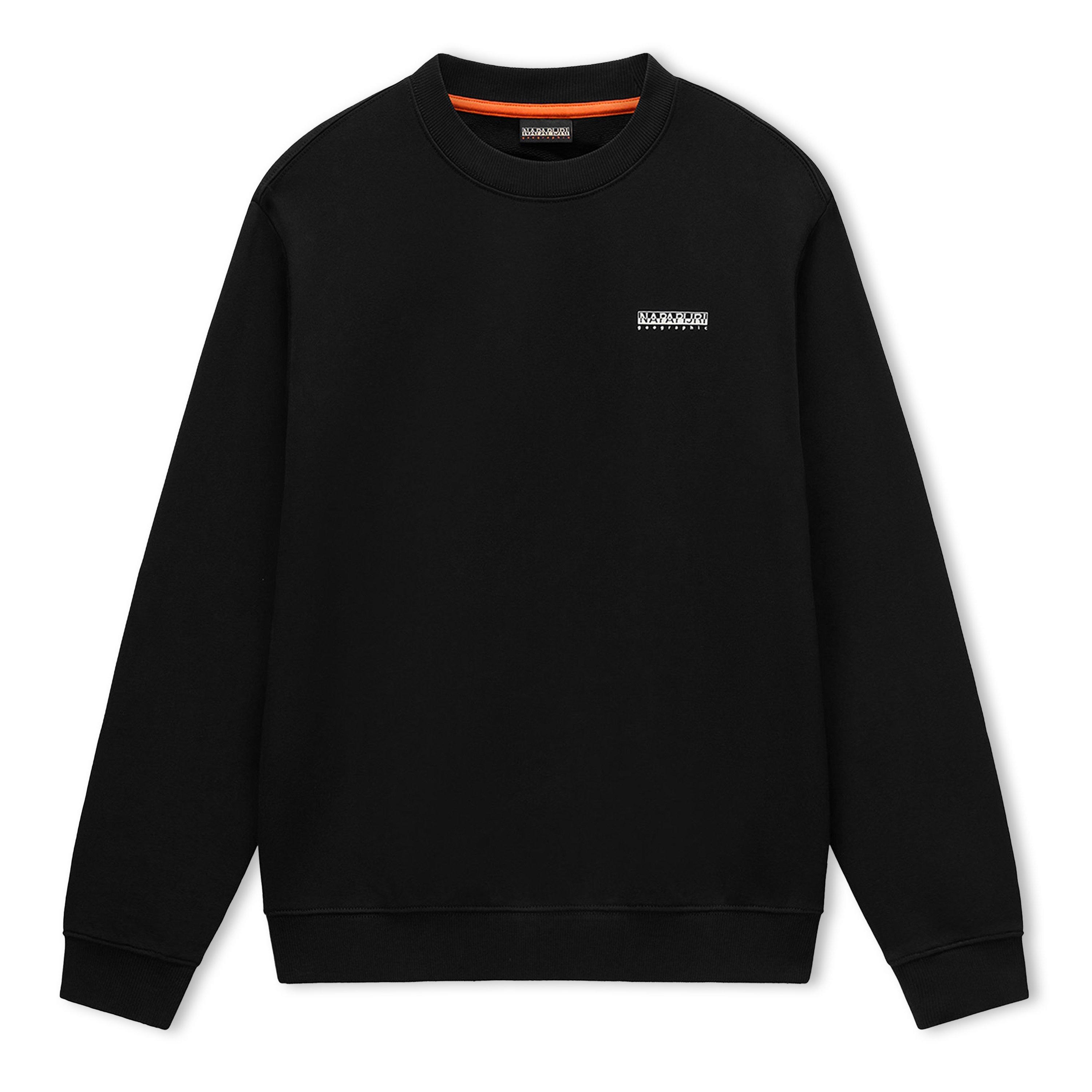 Napapijri Mens Small Box Cotton Crew Sweatshirt - Black Beauty - XL