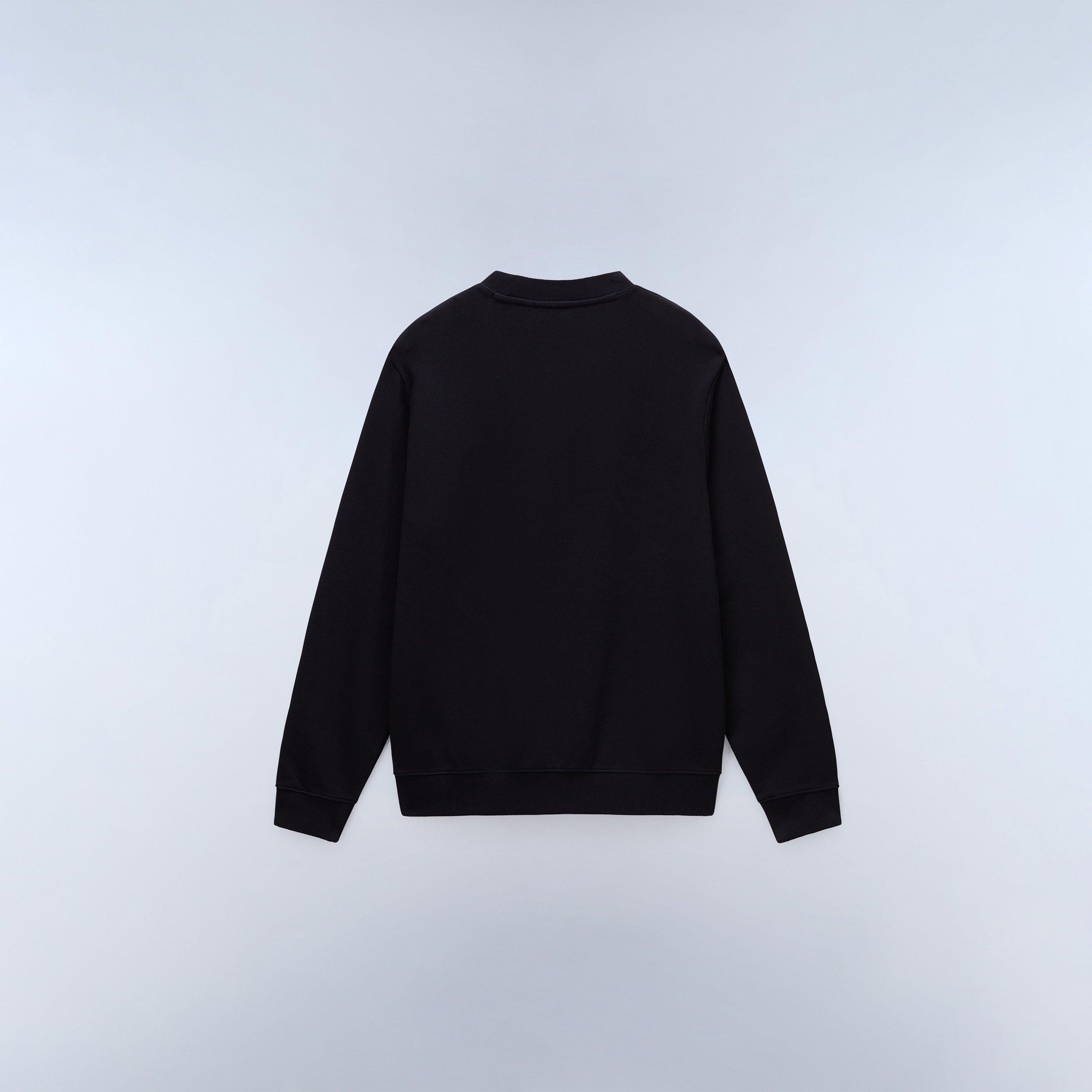 Black Beauty - Napapijri - Mens Small Box Cotton Crew Sweatshirt - 2