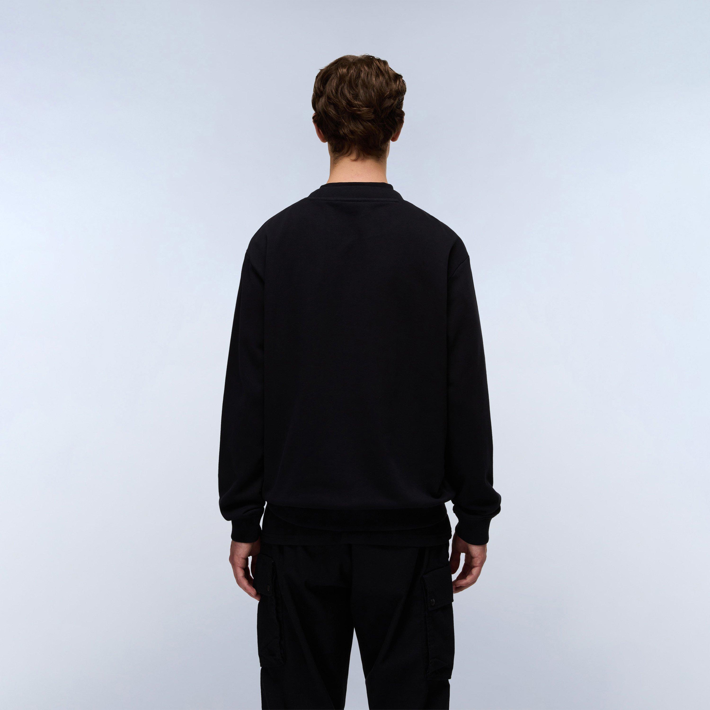 Black Beauty - Napapijri - Mens Small Box Cotton Crew Sweatshirt - 4