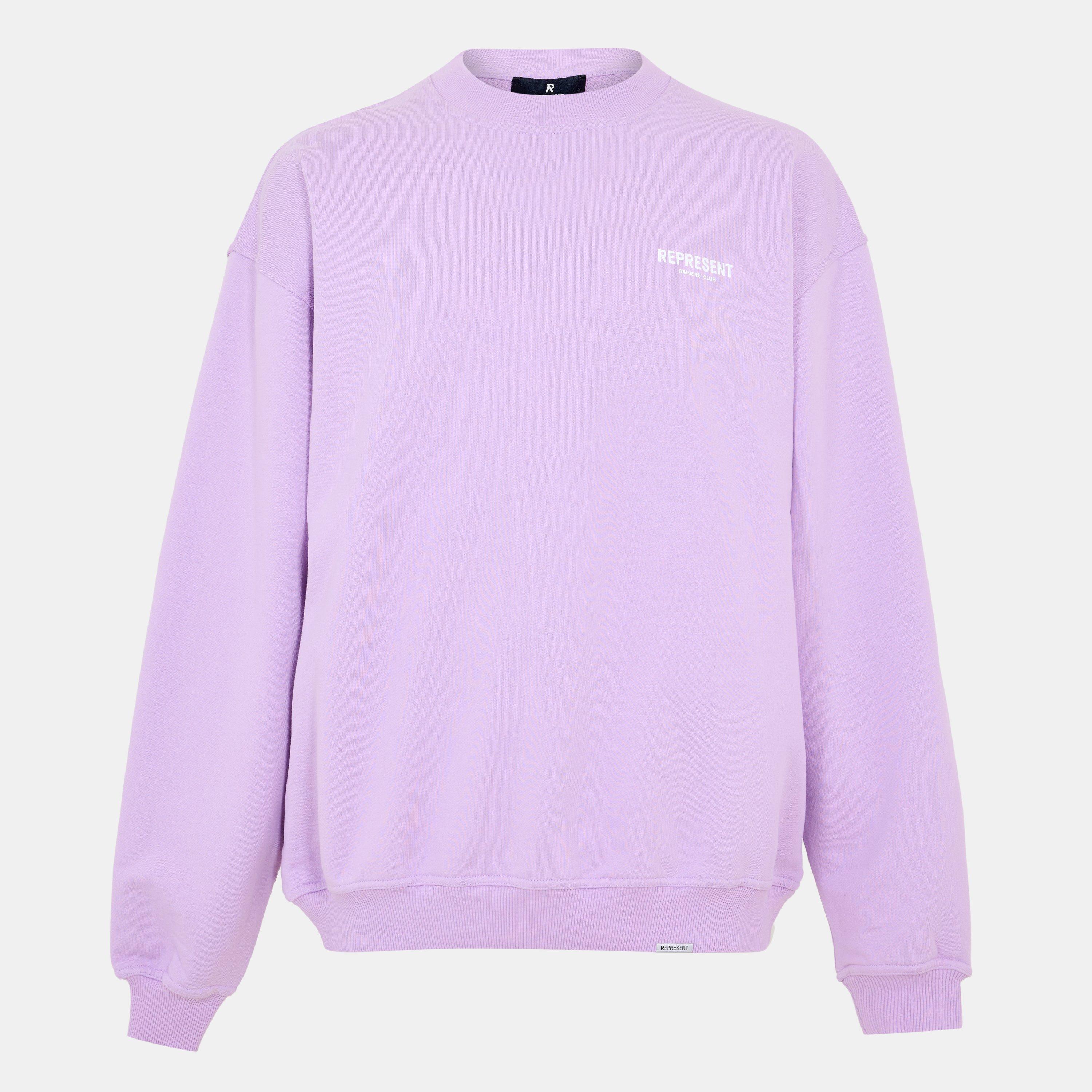 Pastel Lilac - Represent - Men's Structured Crew Sweatshirt - 1