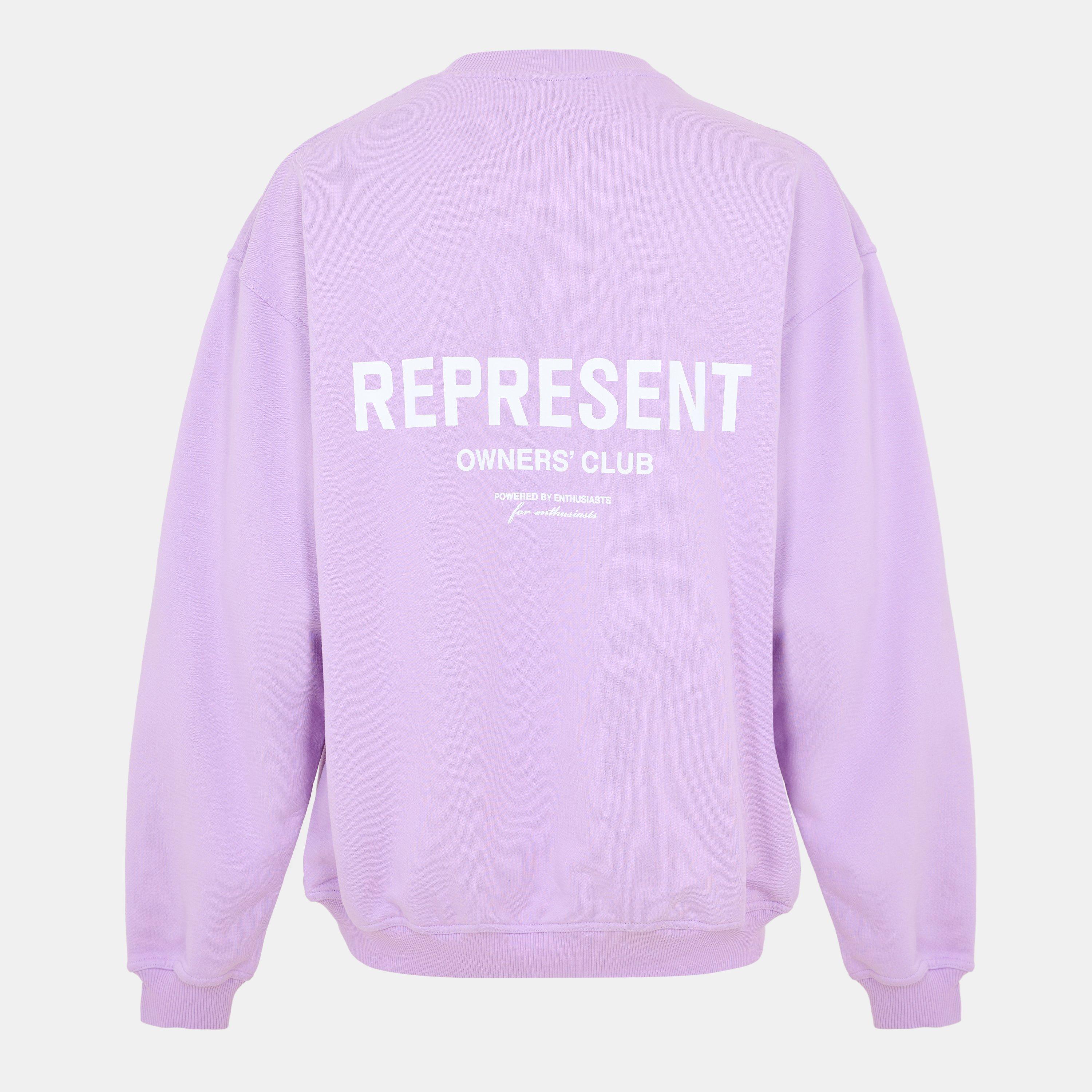 Pastel Lilac - Represent - Men's Structured Crew Sweatshirt - 2
