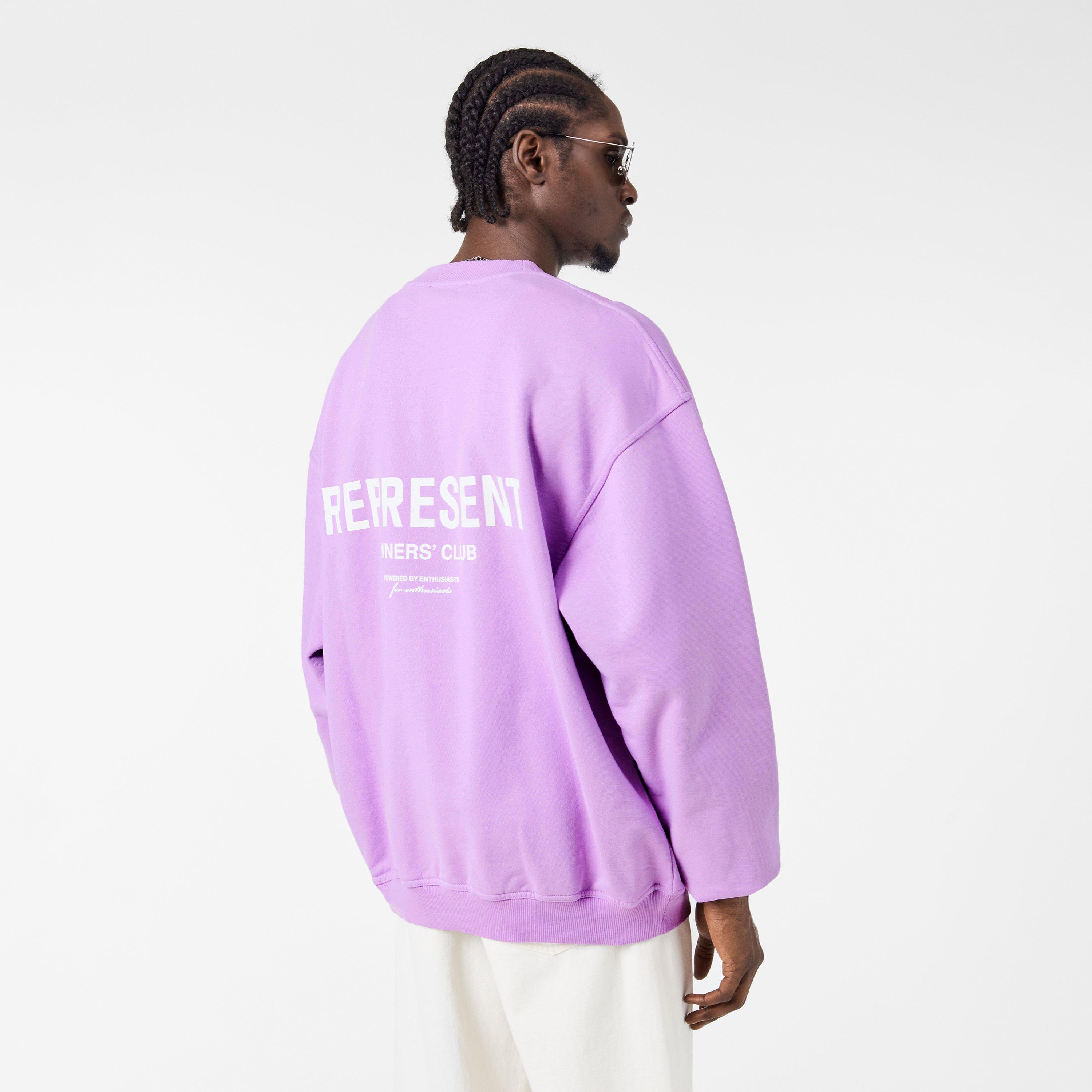 Pastel Lilac - Represent - Men's Structured Crew Sweatshirt - 4