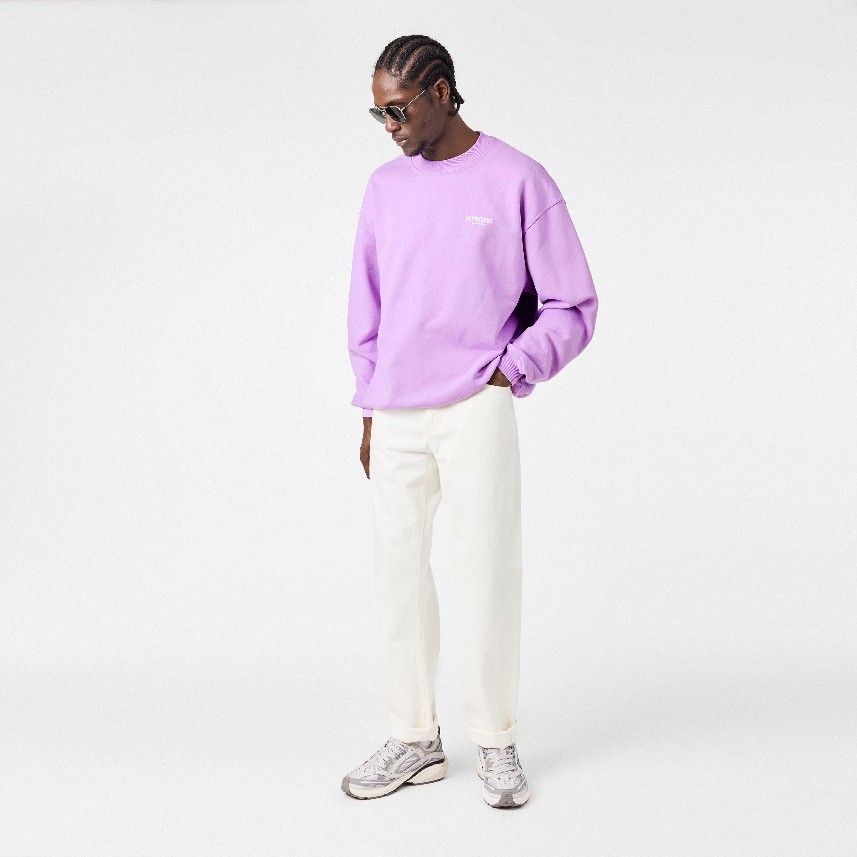 Pastel Lilac - Represent - Men's Structured Crew Sweatshirt - 6