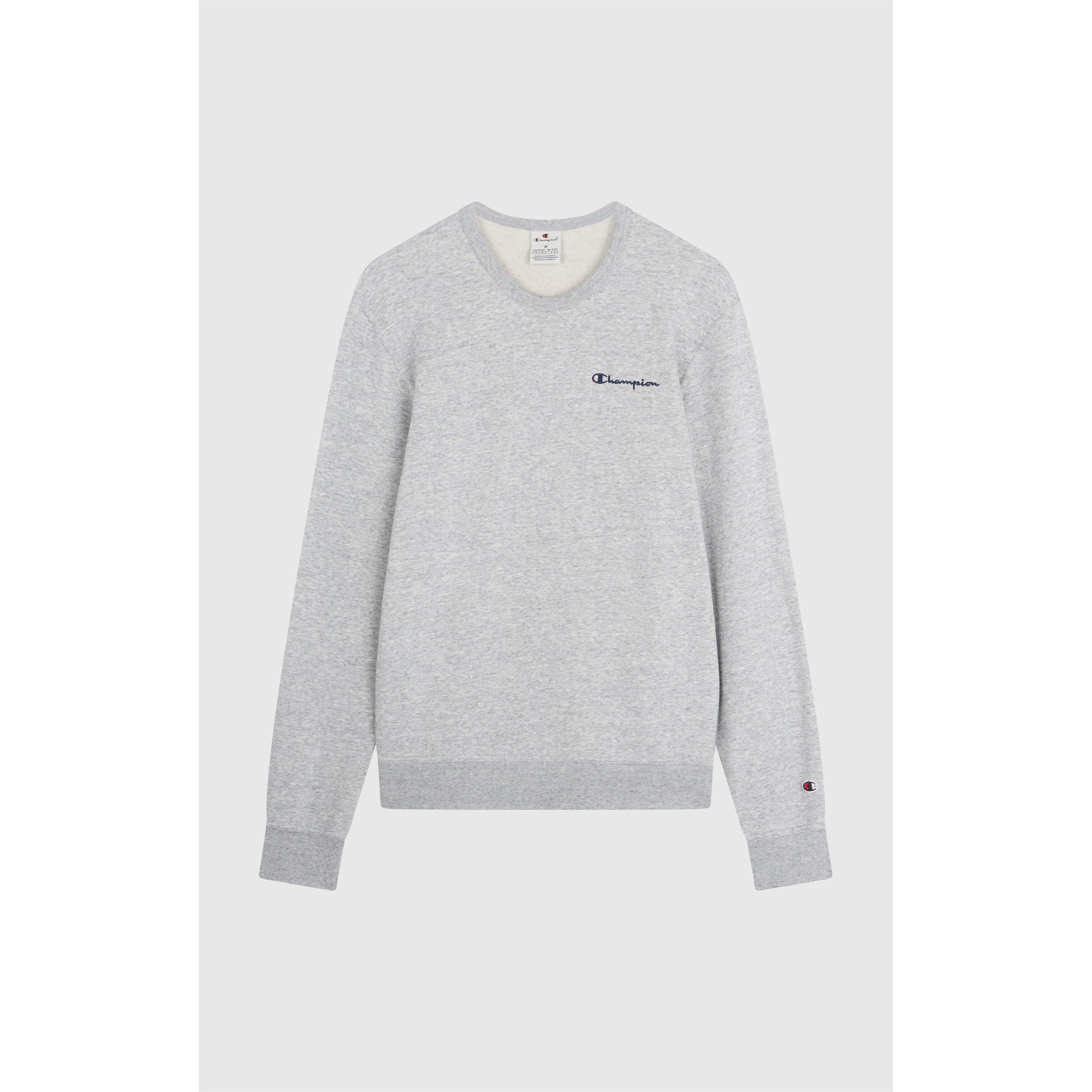 Champion Men's Icons Fleece Crewneck Sweatshirt - Grey - Small
