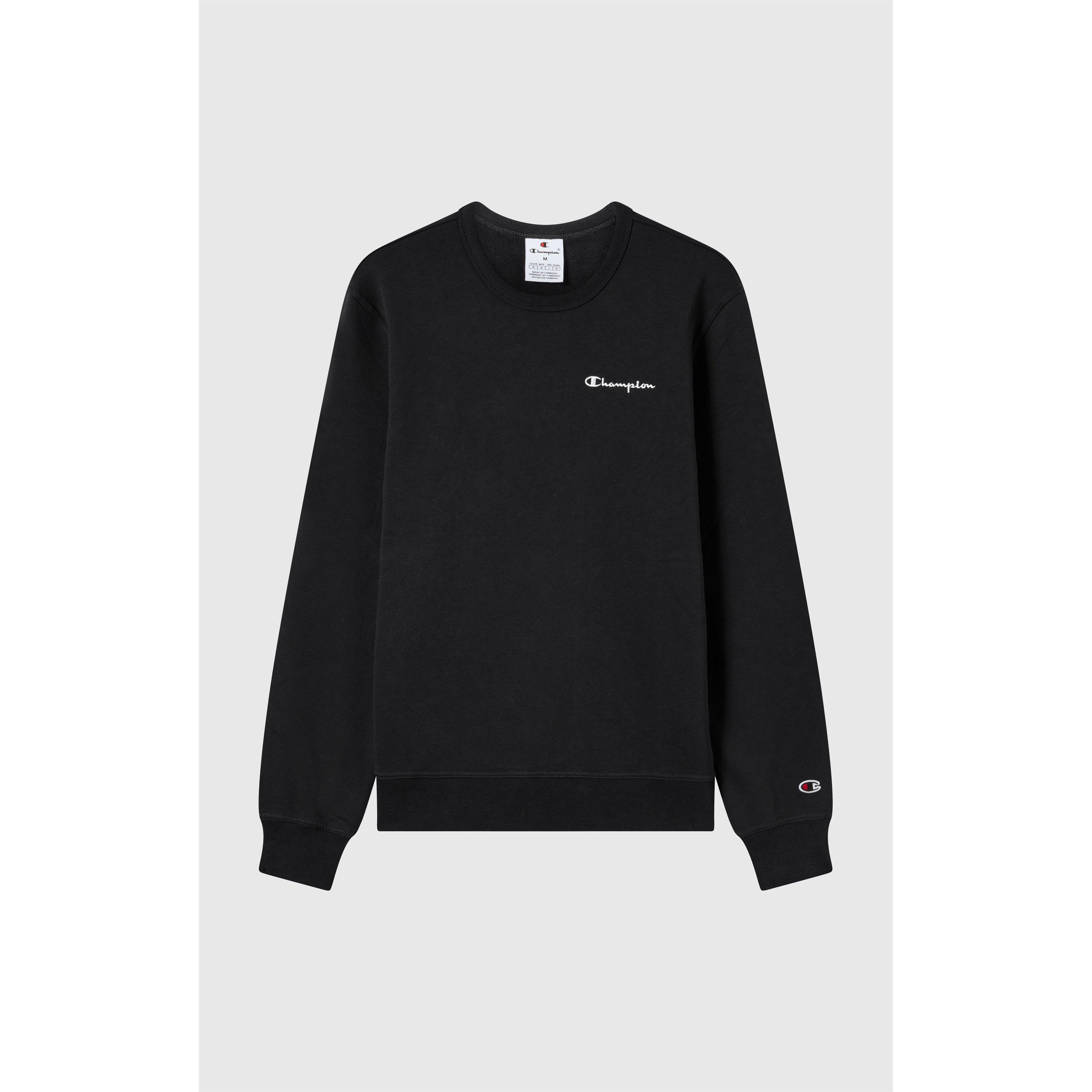 Champion Men's Icons Fleece Crewneck Sweatshirt - Black - Small