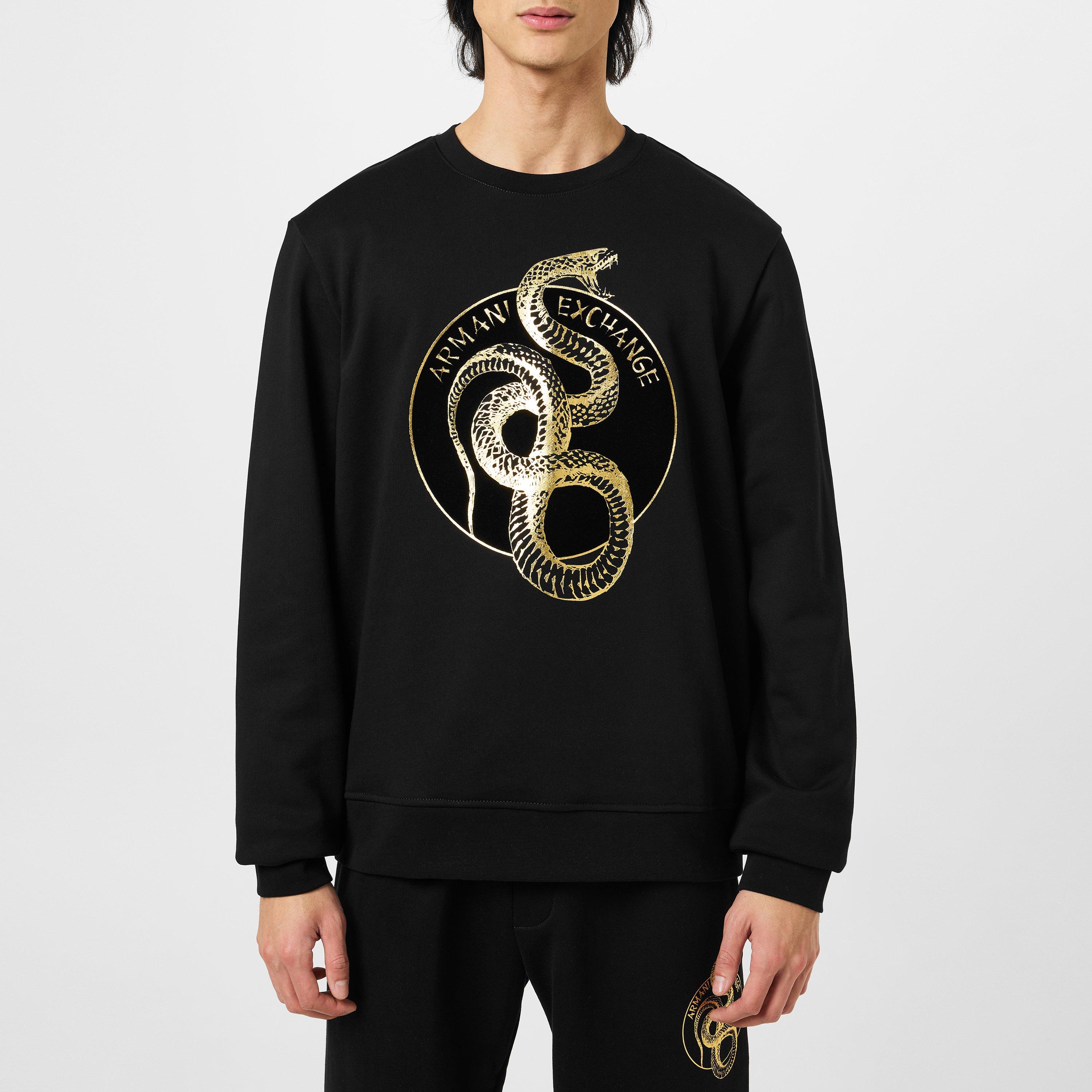 Schwarz - Armani Exchange - Men's Crew Sweatshirt - 3