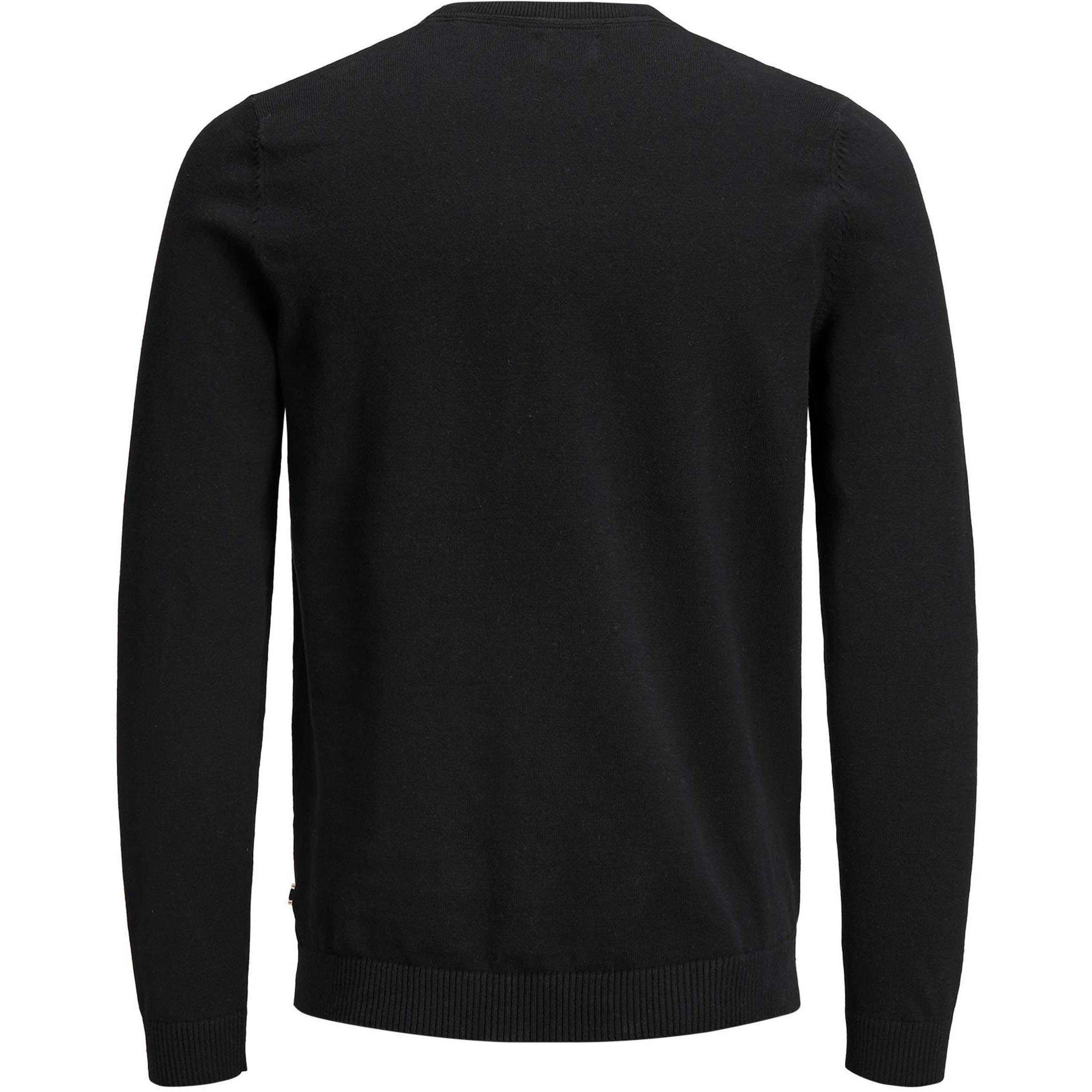 Black - Jack and Jones - Basic Crew Knit Plus Size Mens - 2