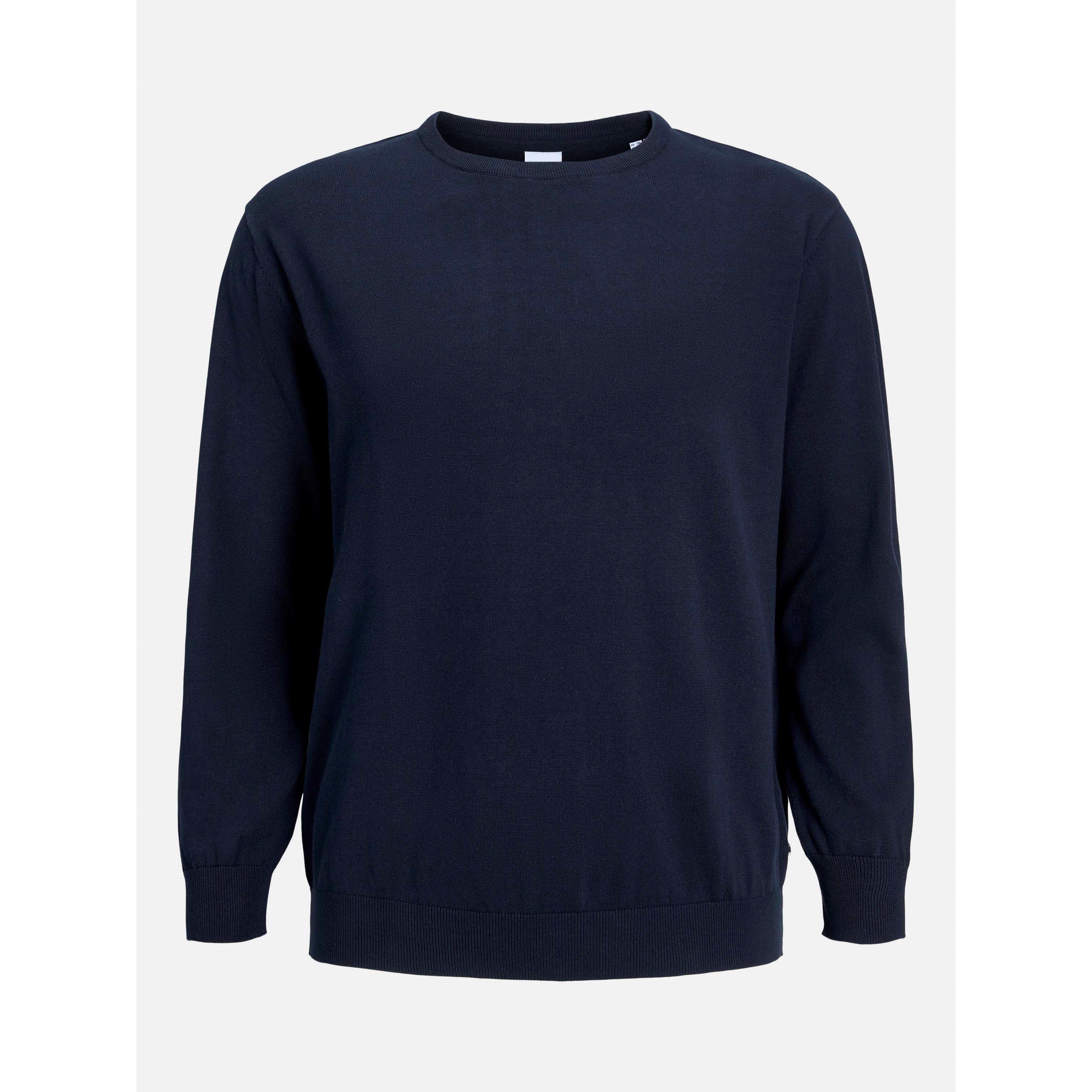 Jack And Jones Men's Jack Basic Crew Knit Plus Size - Navy Blazer - 4XL