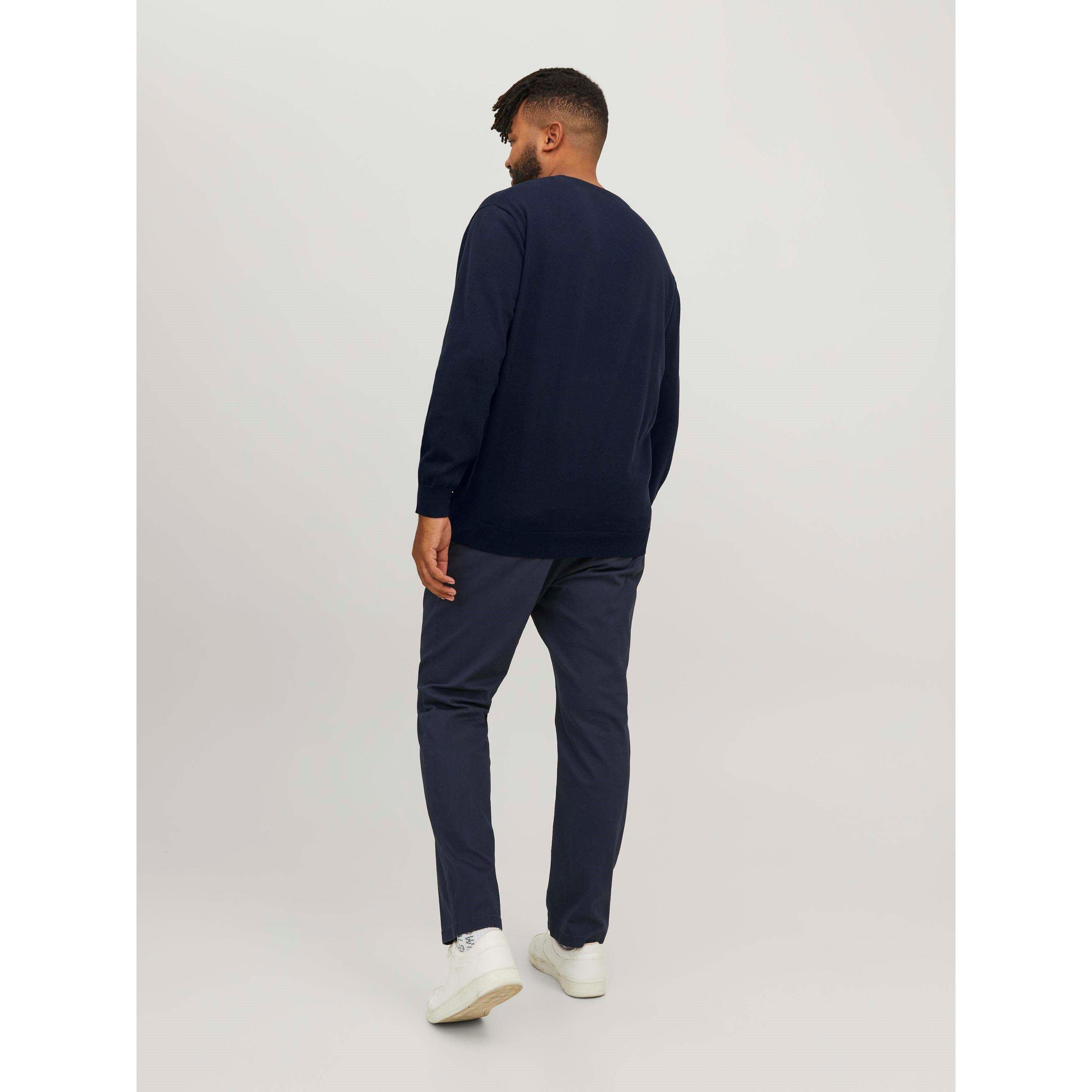 Navy Blazer - Jack and Jones - Jack Basic Crew Knit Plus Size Mens - 4