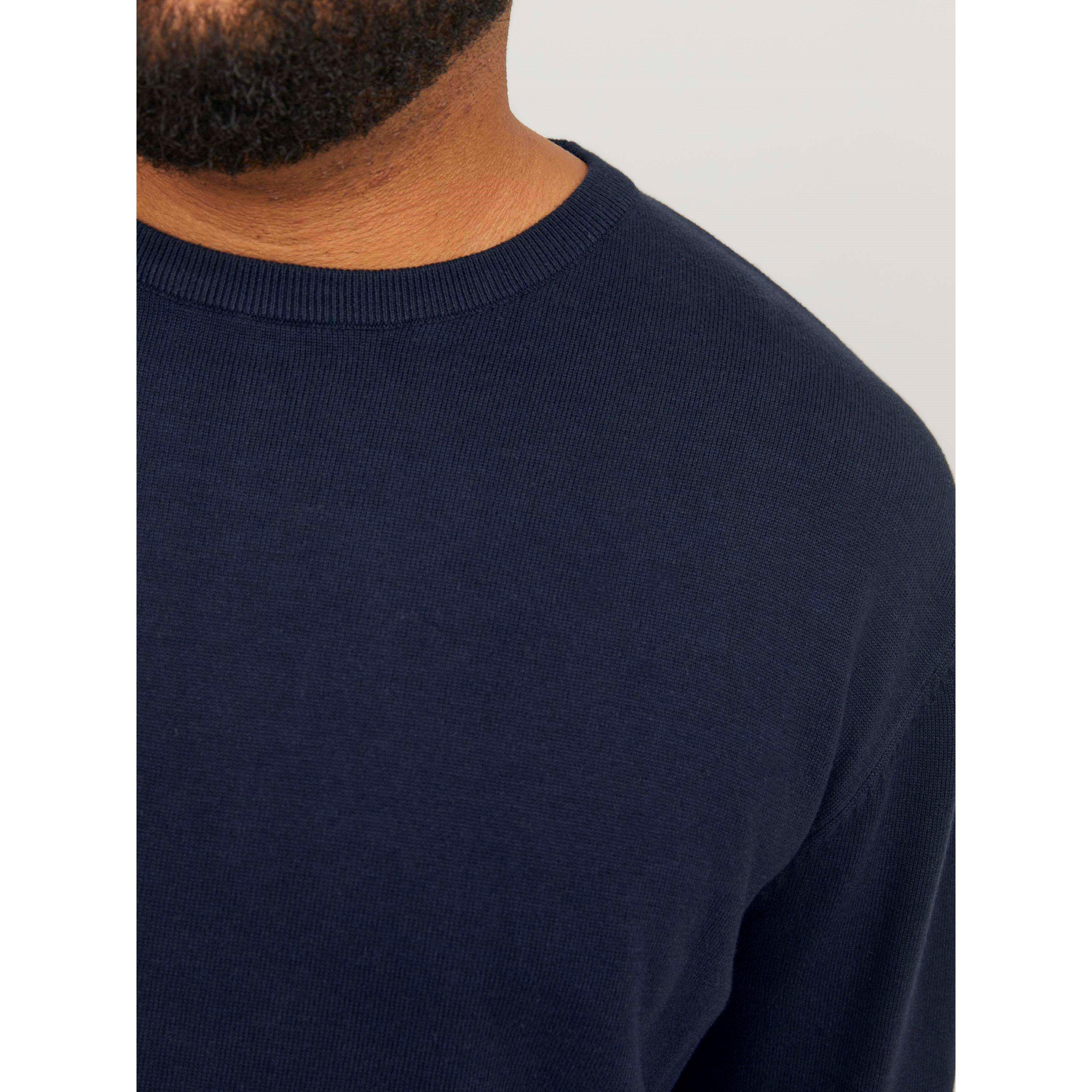 Navy Blazer - Jack and Jones - Jack Basic Crew Knit Plus Size Mens - 5
