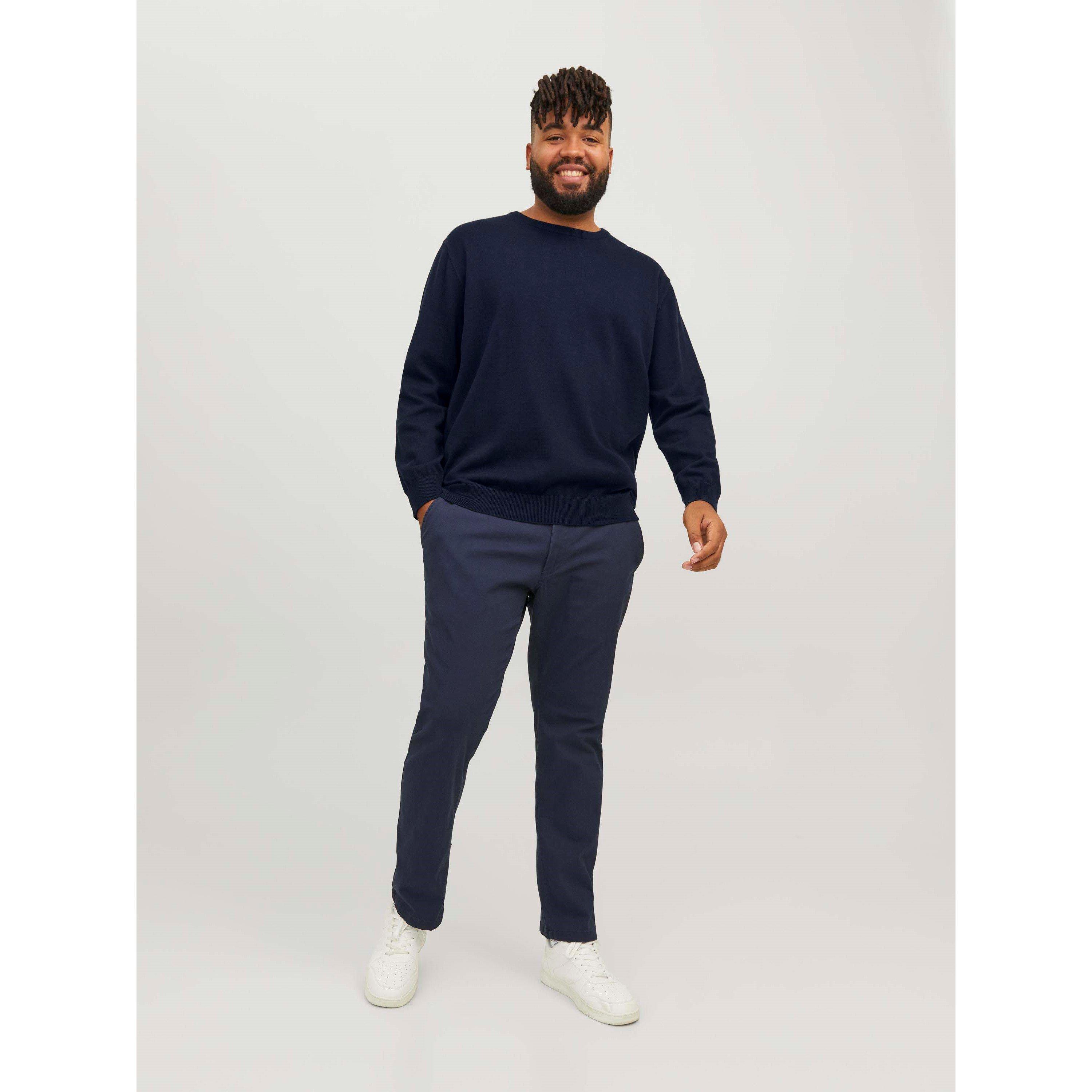 Navy Blazer - Jack and Jones - Jack Basic Crew Knit Plus Size Mens - 8