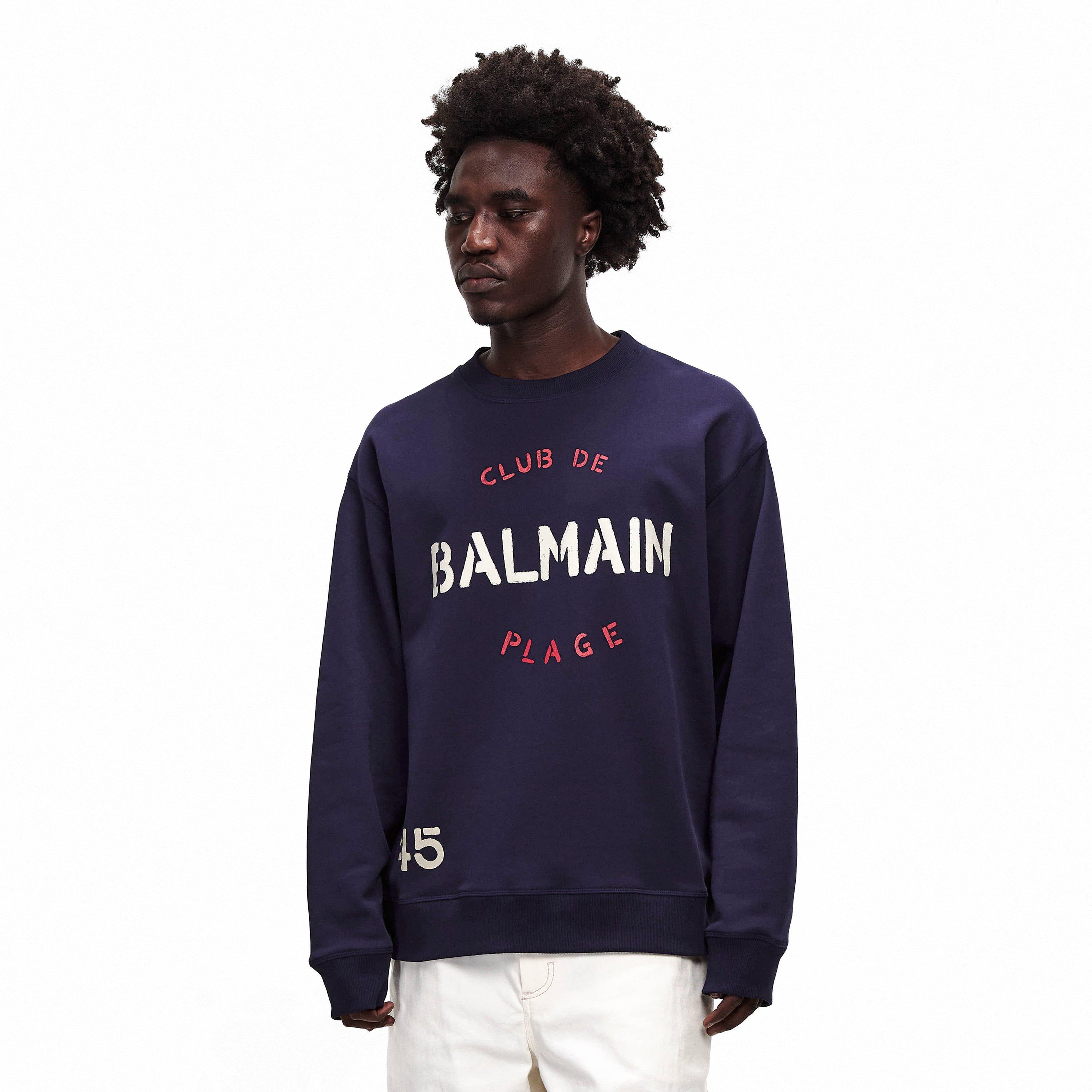 Navy - Balmain - Men's Crew Sweatshirt - 2