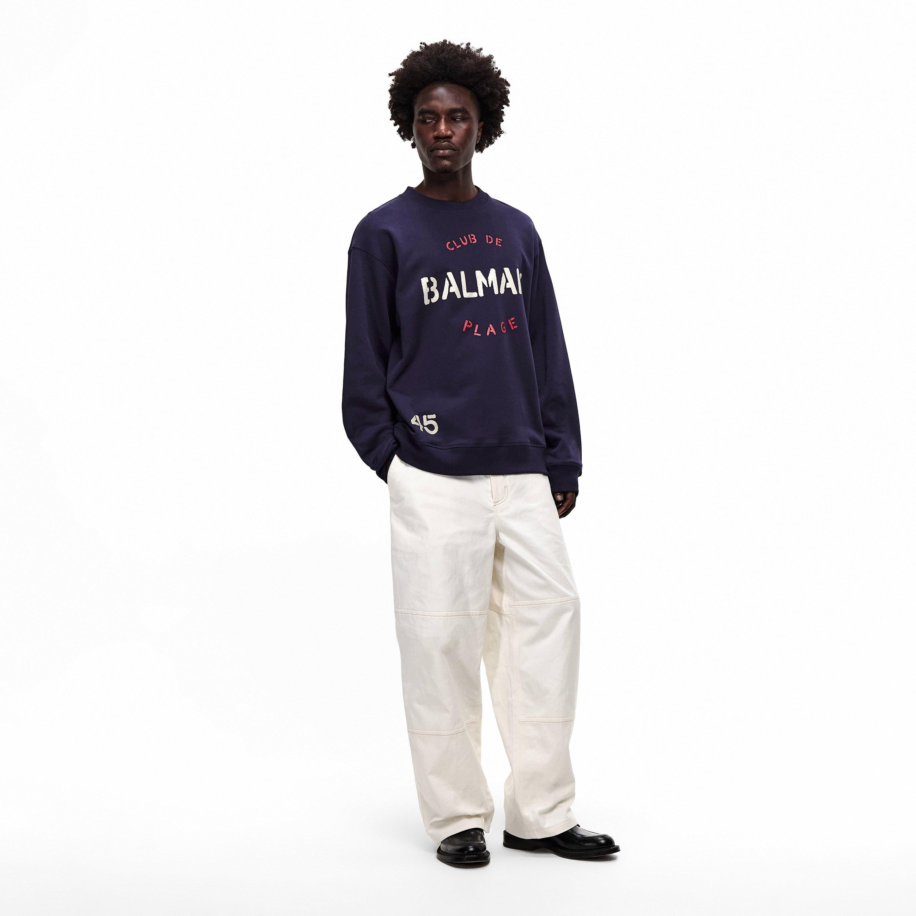Navy - Balmain - Men's Crew Sweatshirt - 5