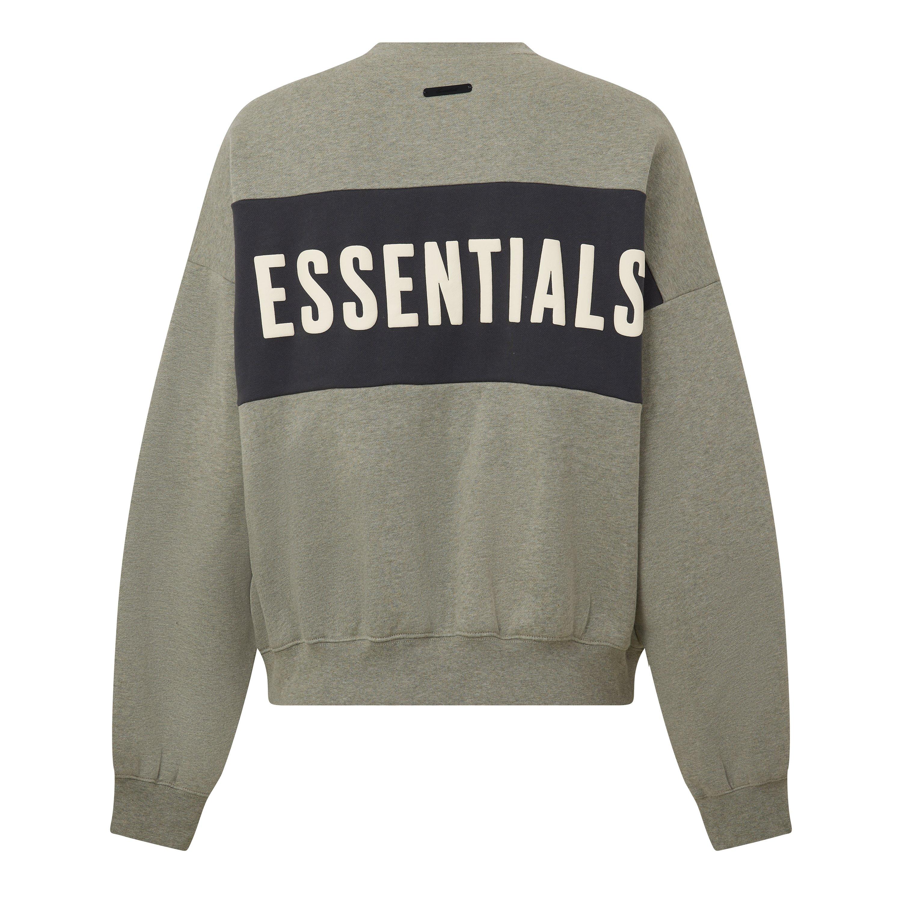 Seal Heather - Fear Of God Essentials - Men's Crew Sweatshirt - 2