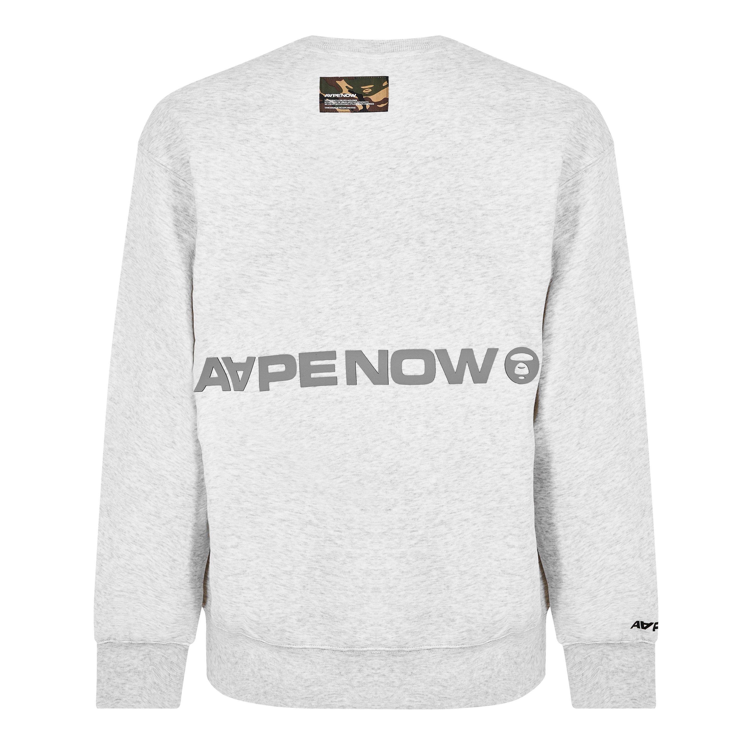 Grey WH2 - AAPE - Moon Face Sweatshirt - 2