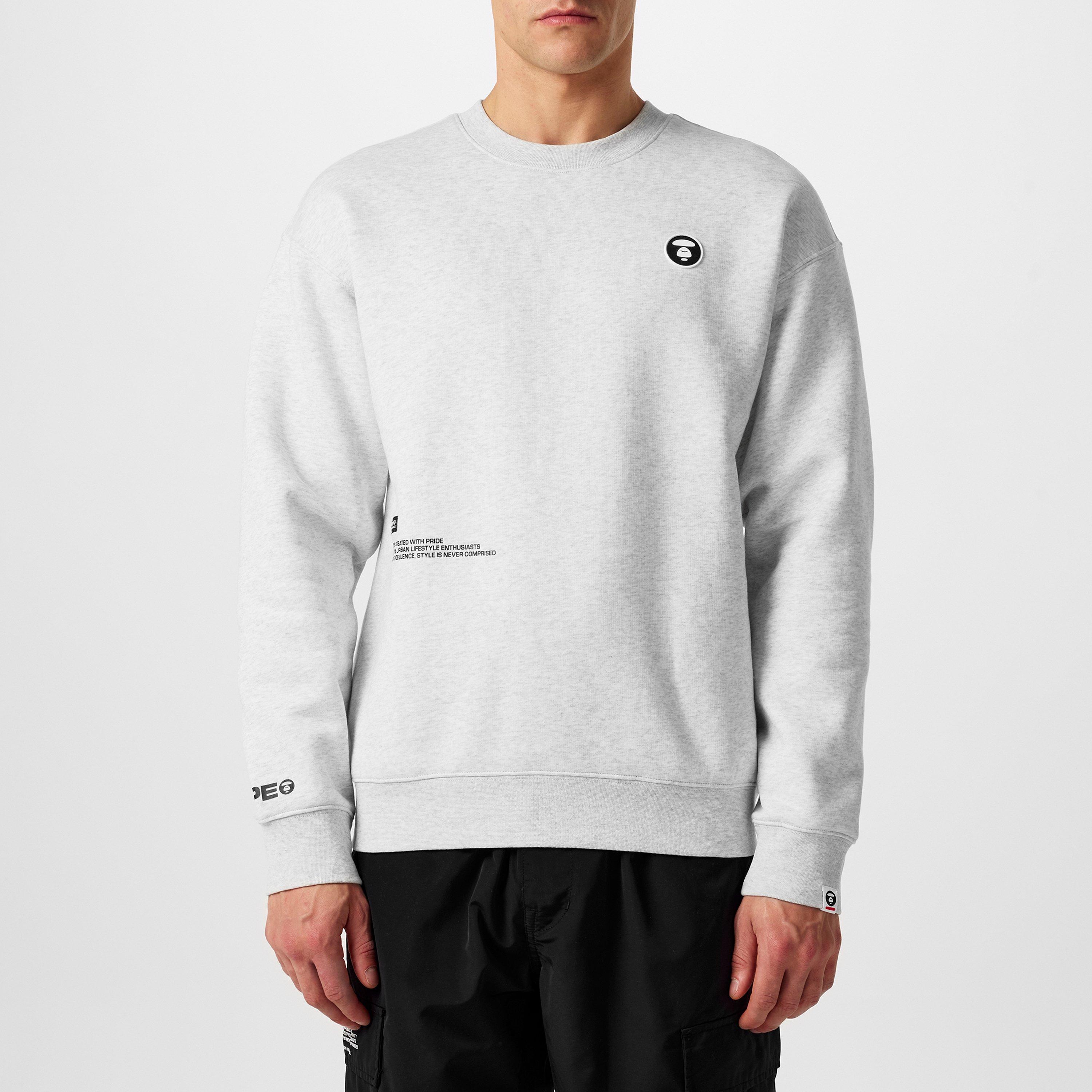 Grey WH2 - AAPE - Moon Face Sweatshirt - 3
