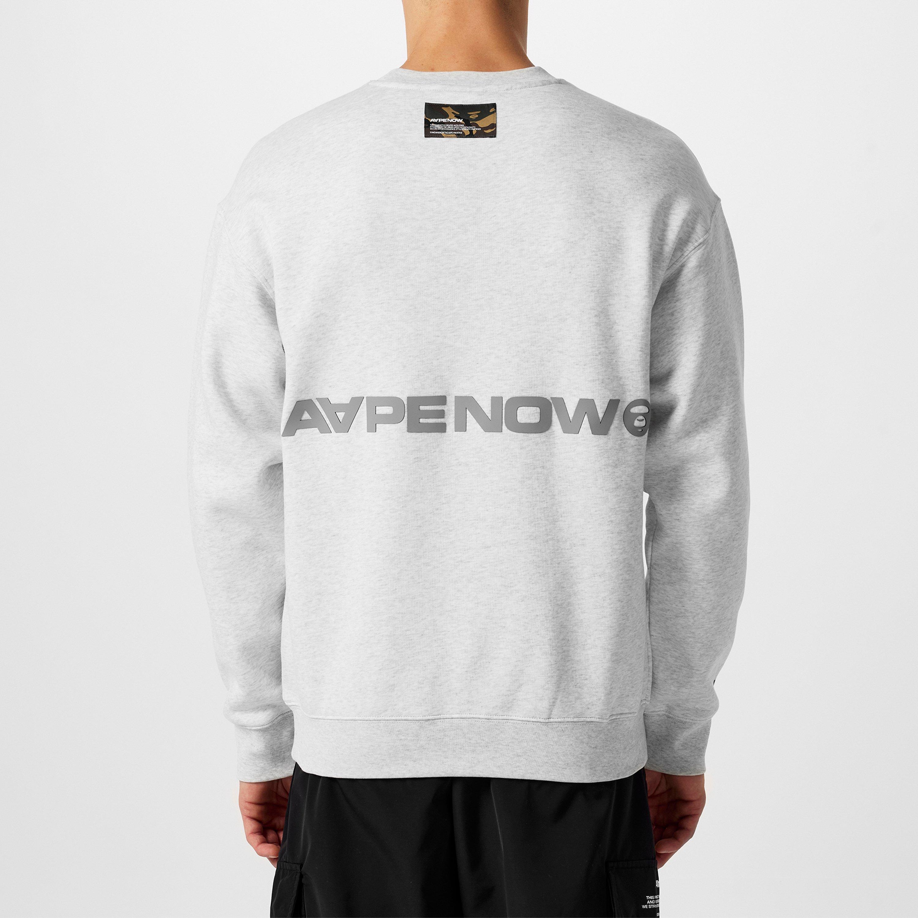 Grey WH2 - AAPE - Moon Face Sweatshirt - 4