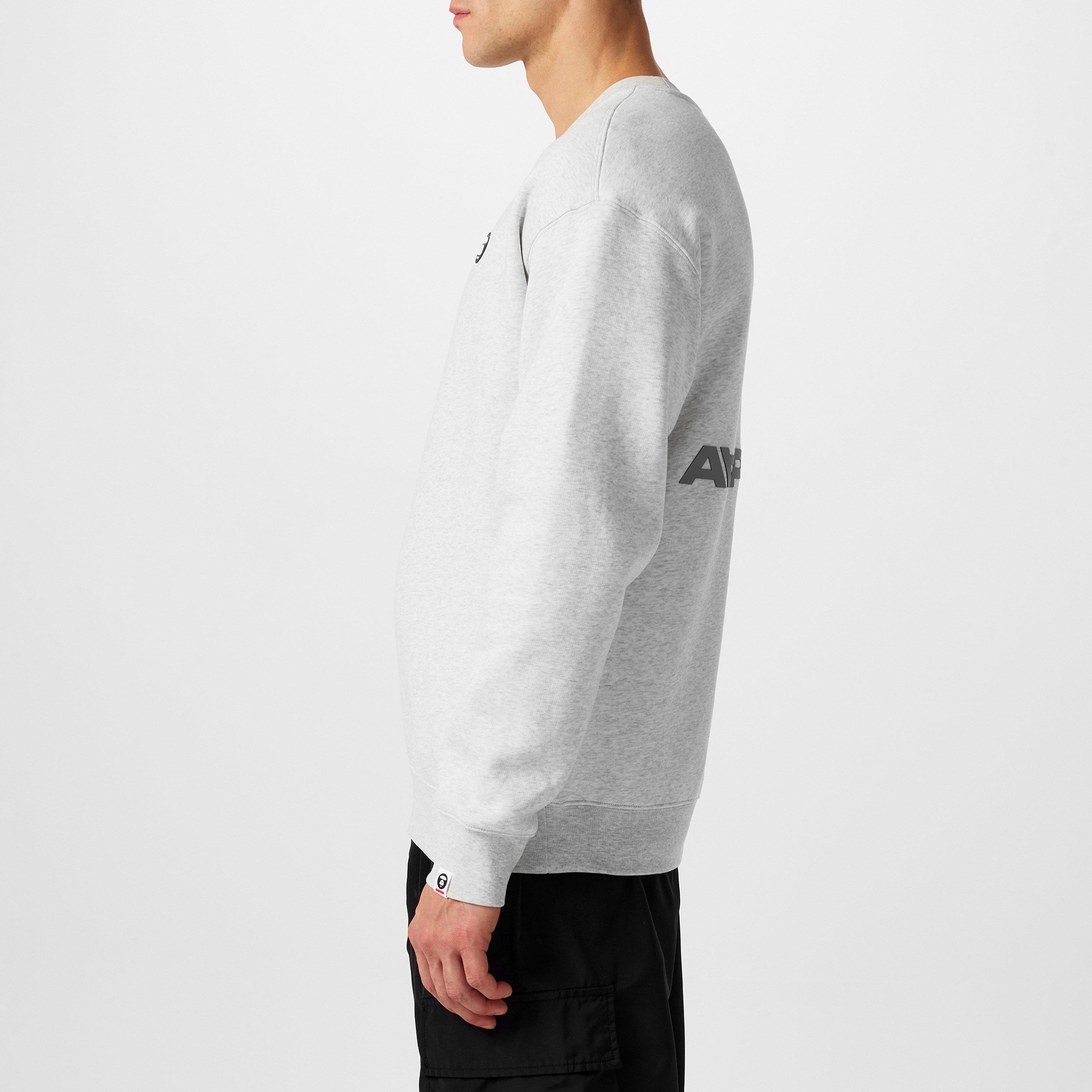 Grey WH2 - AAPE - Moon Face Sweatshirt - 5