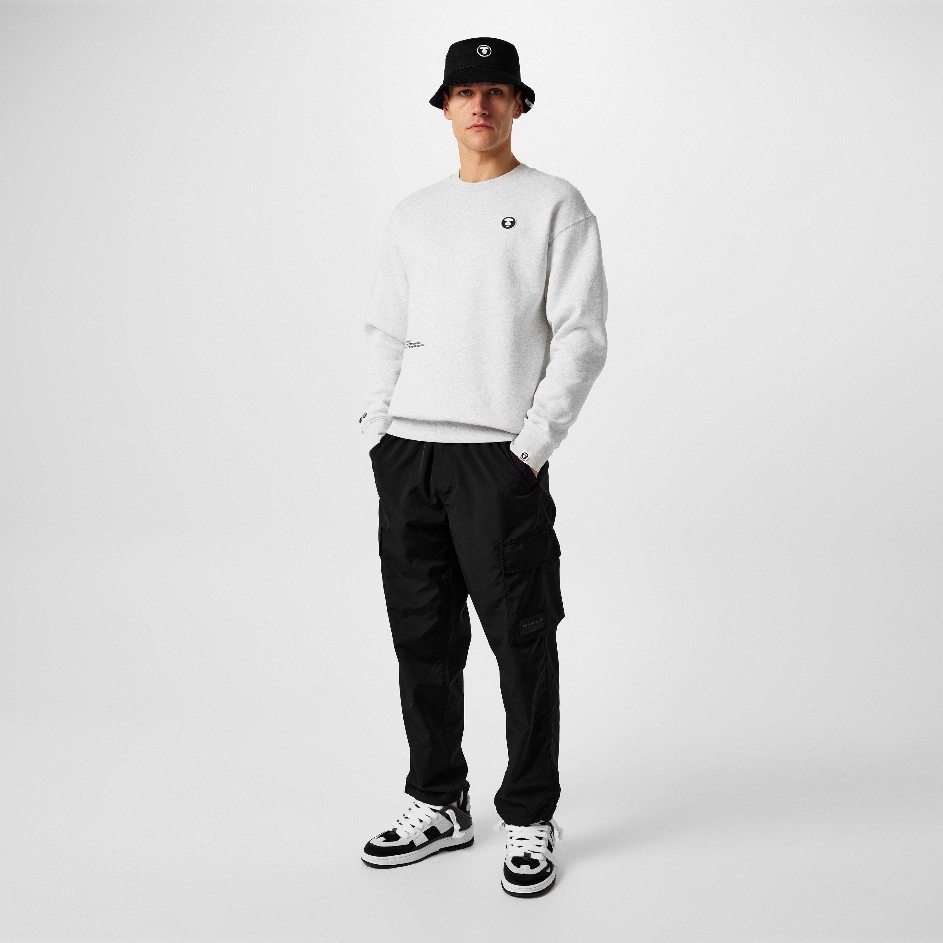 Grey WH2 - AAPE - Moon Face Sweatshirt - 6