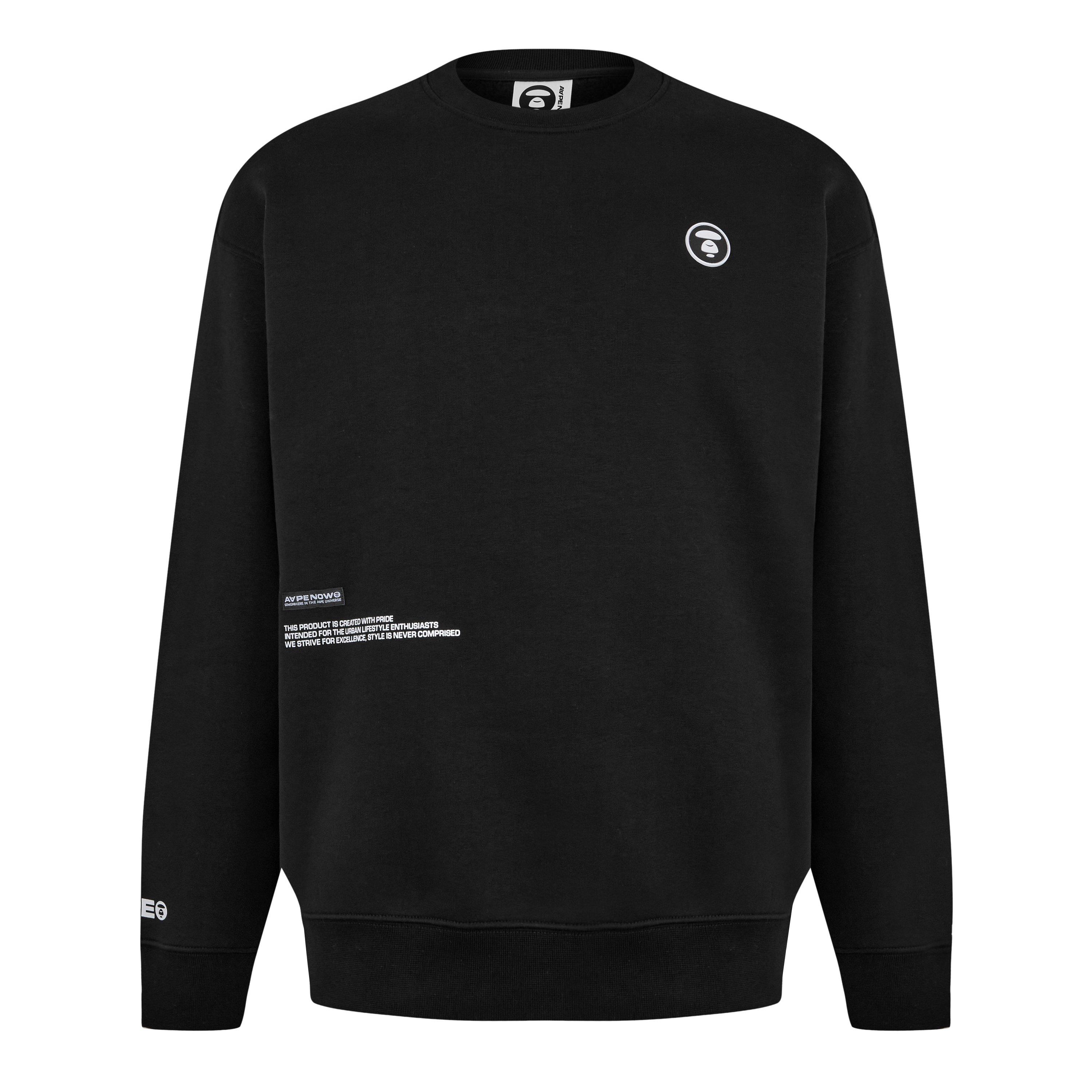 Black BKX - AAPE - Moon Face Sweatshirt - 1