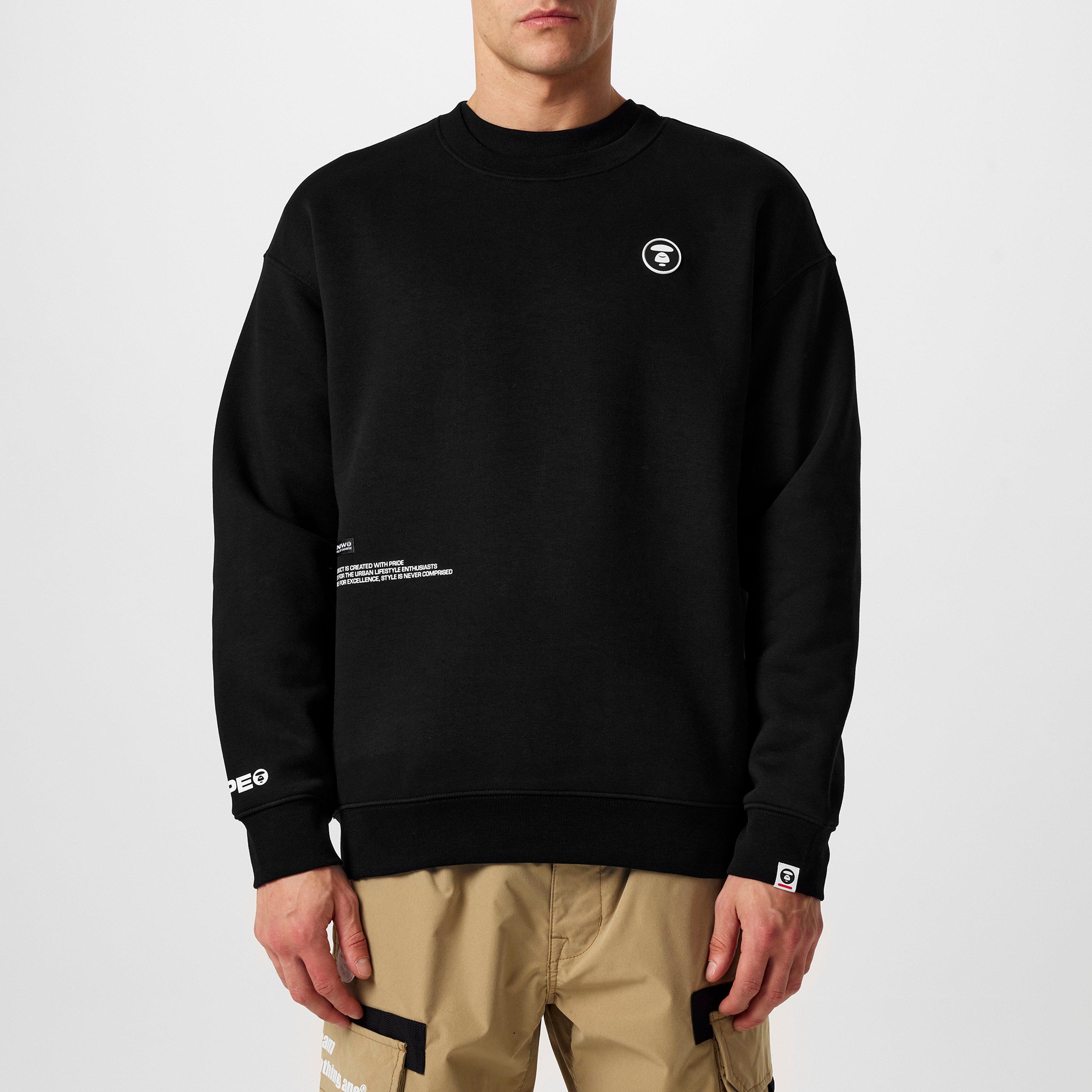 Black BKX - AAPE - Moon Face Sweatshirt - 3