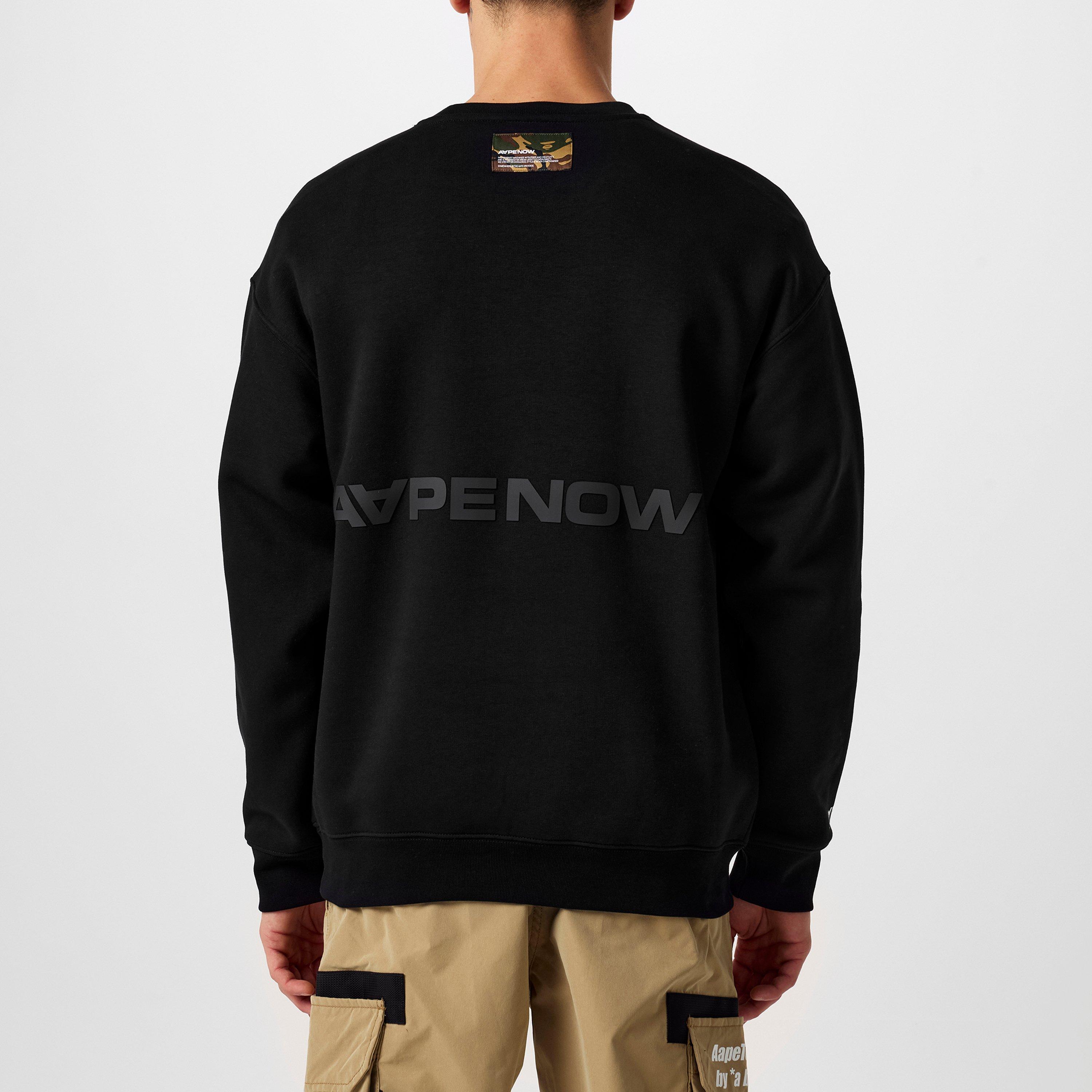 Black BKX - AAPE - Moon Face Sweatshirt - 4