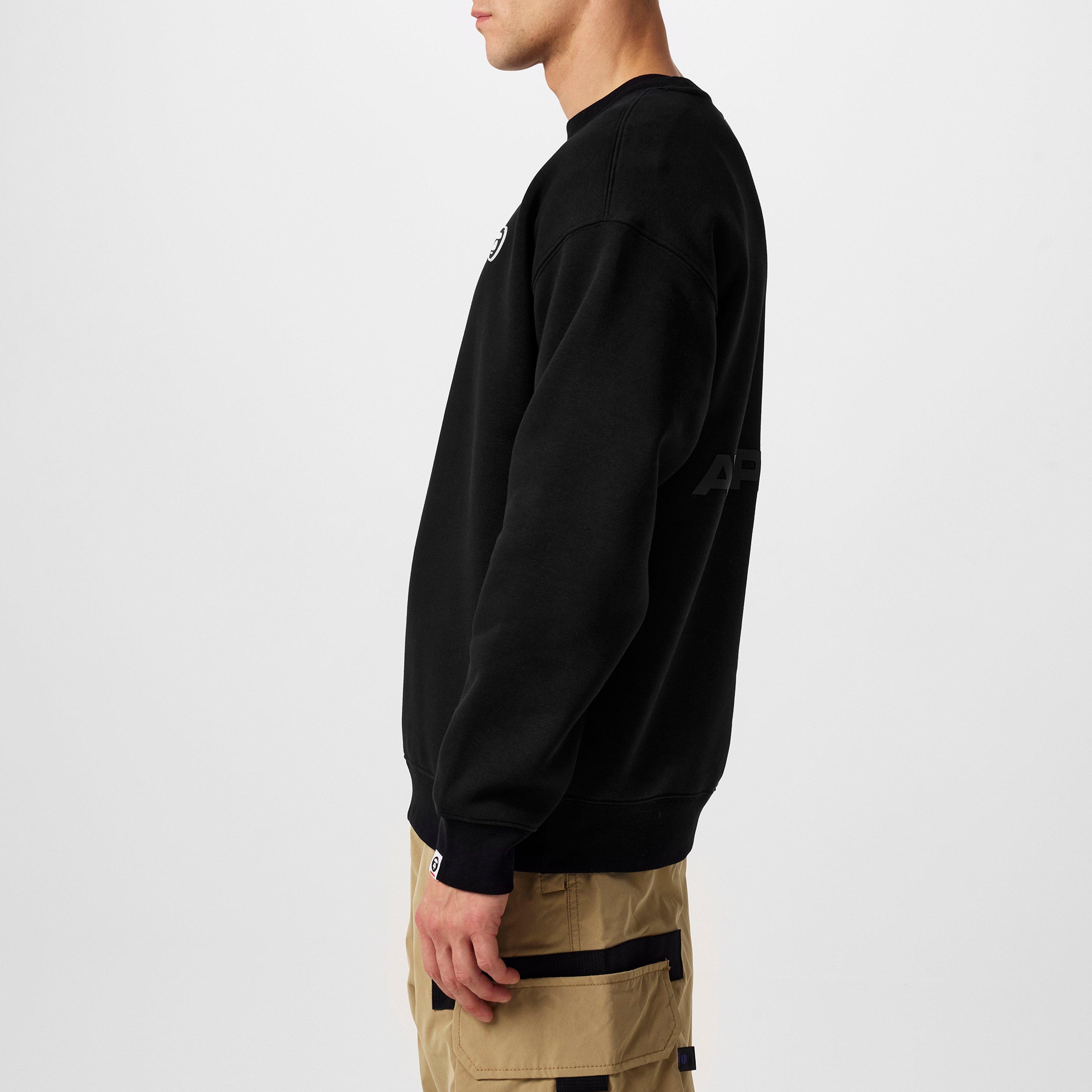 Black BKX - AAPE - Moon Face Sweatshirt - 5