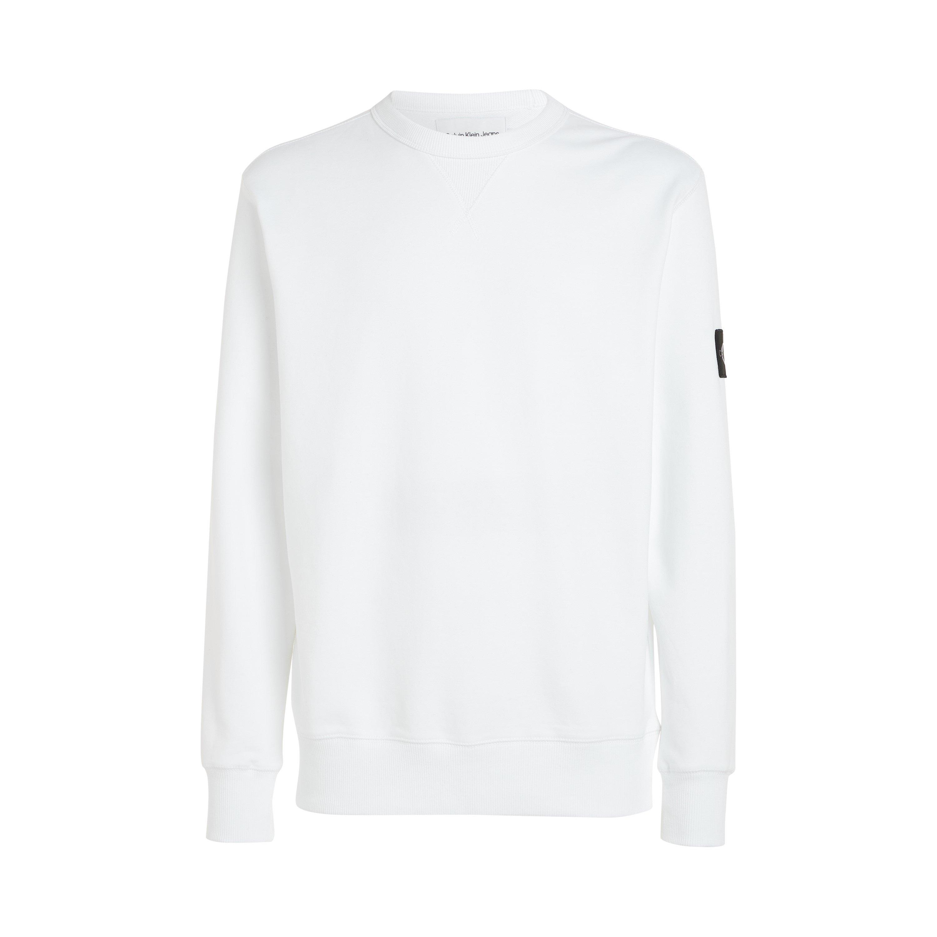 Calvin Klein Jeans Men's Monogram Badge Crew Sweatshirt - Bright White - XL