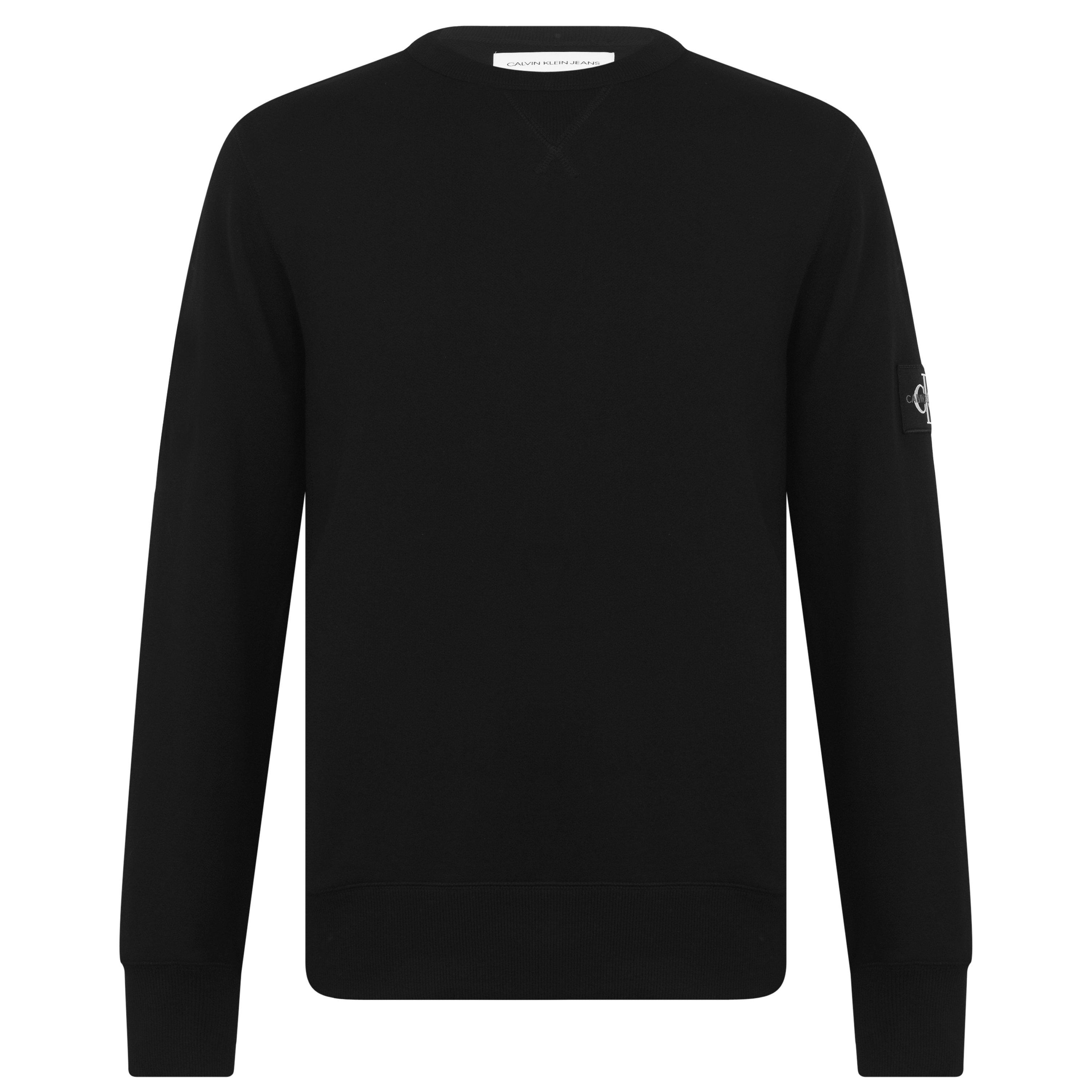 Calvin Klein Jeans Men's Monogram Badge Crew Sweatshirt - Black - 2XS