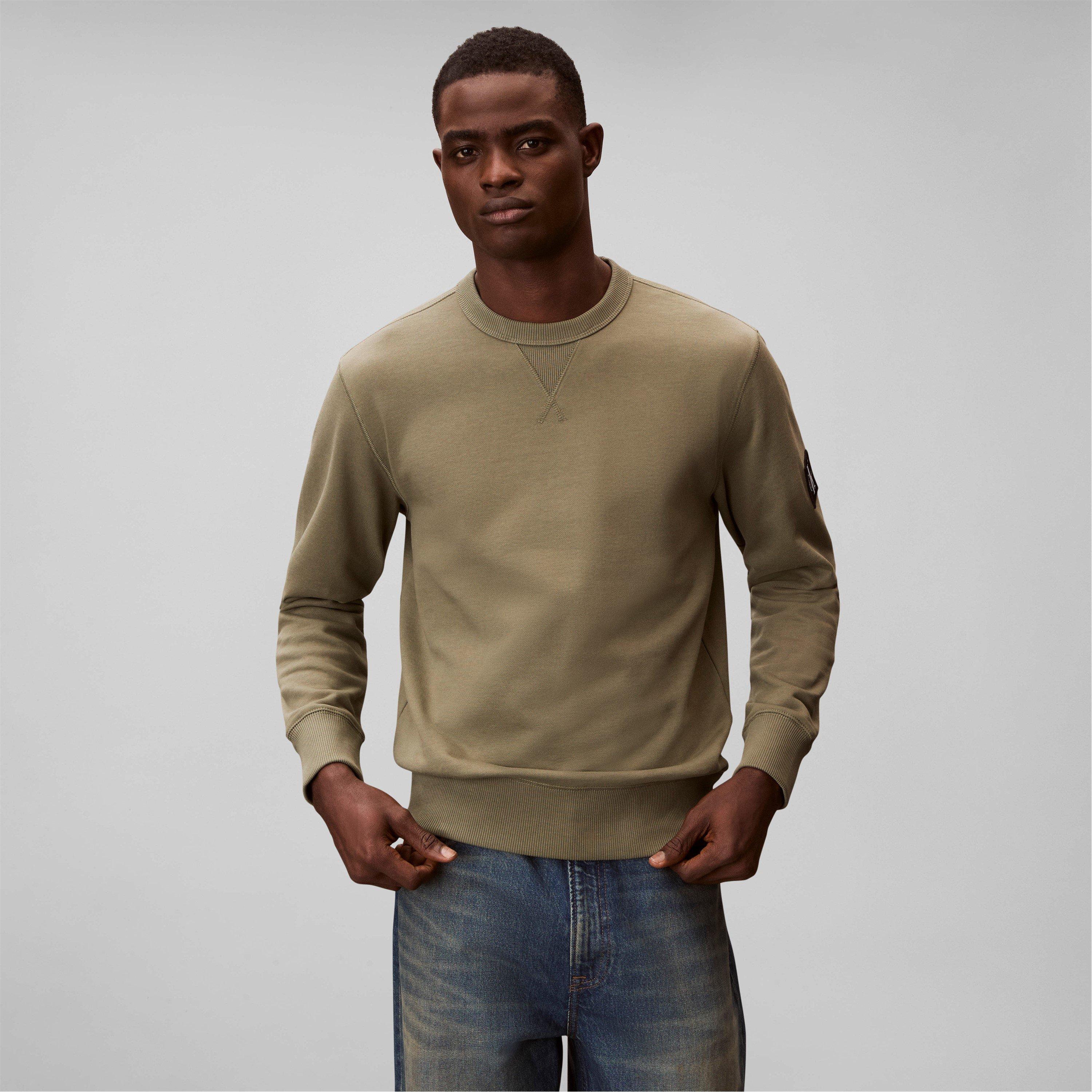 Deep Lichen - Calvin Klein Jeans - Monogram Badge Crew Sweatshirt - 3
