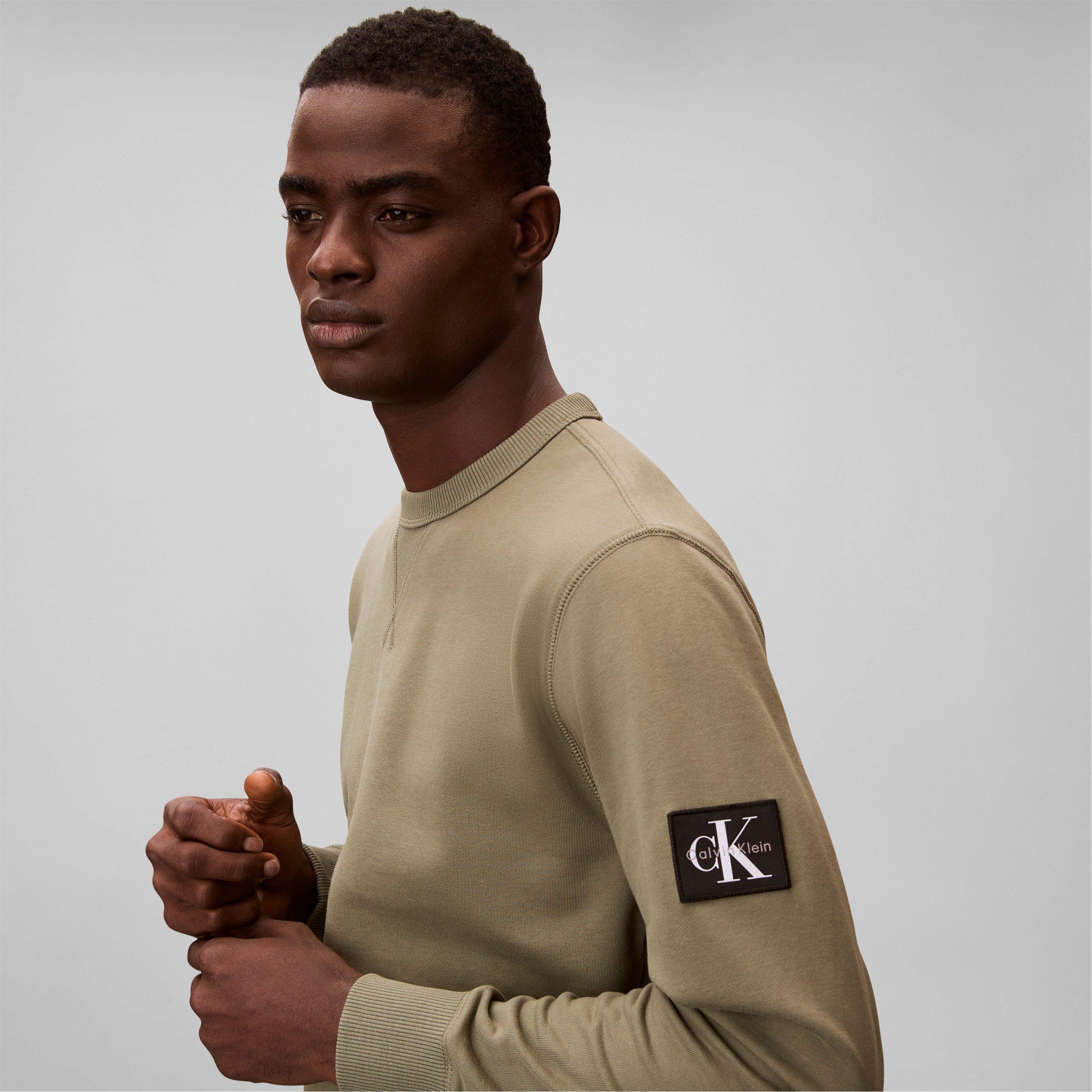 Deep Lichen - Calvin Klein Jeans - Monogram Badge Crew Sweatshirt - 5