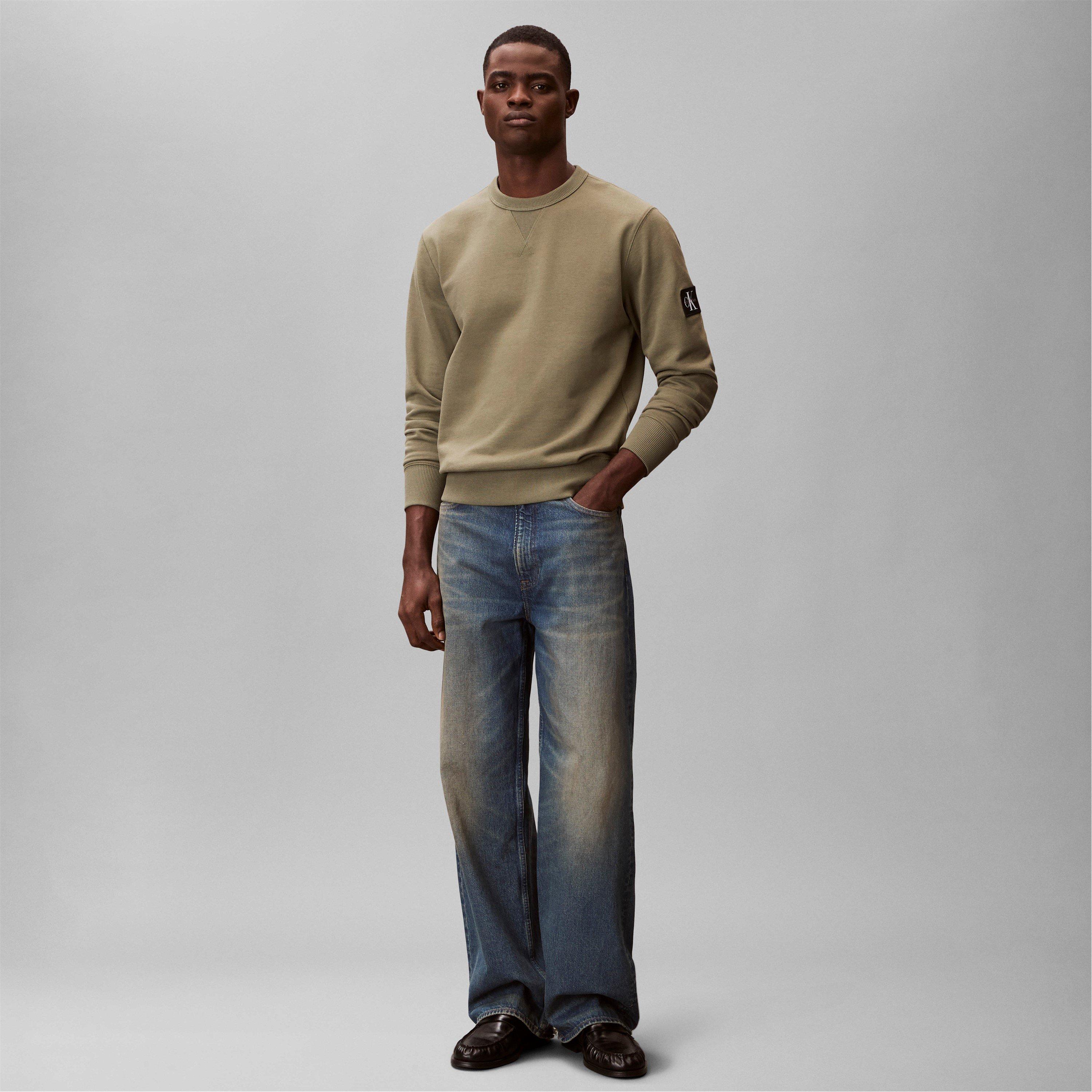 Deep Lichen - Calvin Klein Jeans - Monogram Badge Crew Sweatshirt - 7