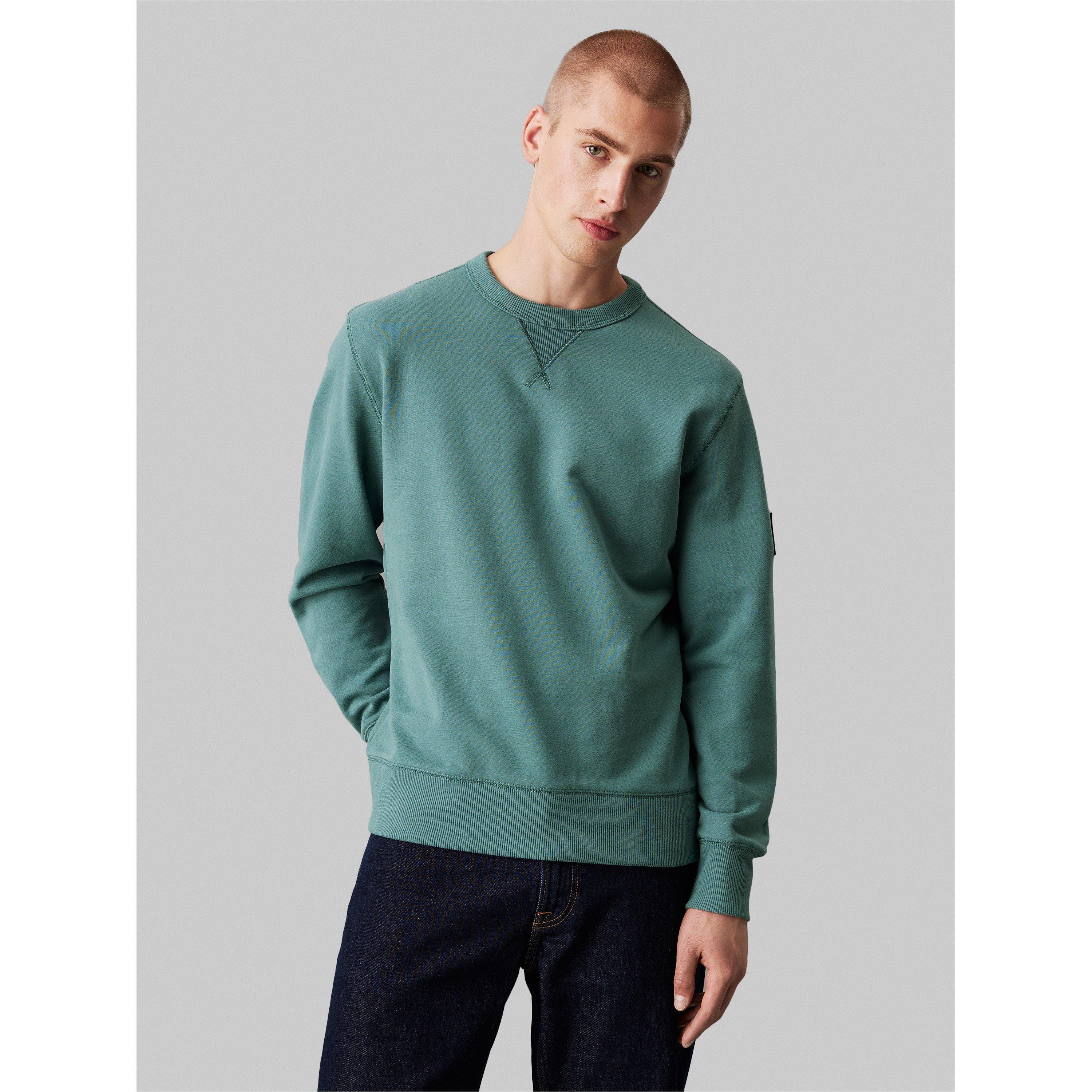 Calvin Klein Jeans Men's Monogram Badge Crew Sweatshirt - North Atlantic - XS