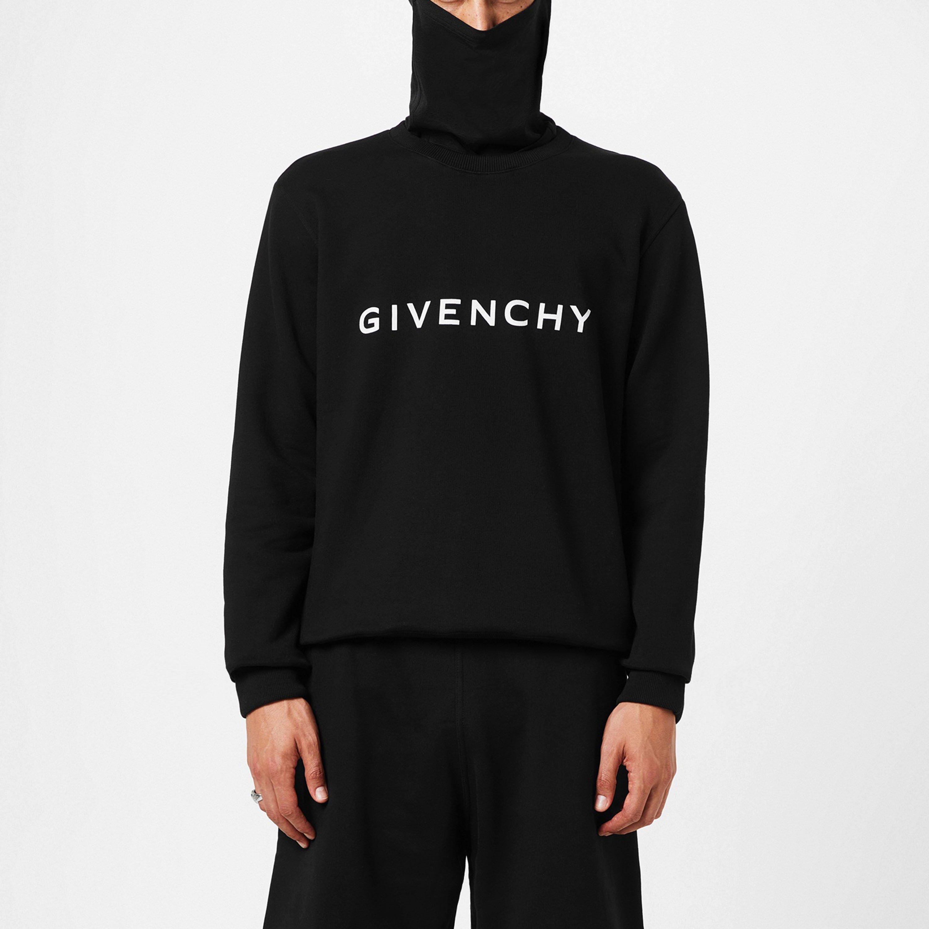 Black - GIVENCHY - Men'S Logo Cotton Archetype Sweatshirt - 1